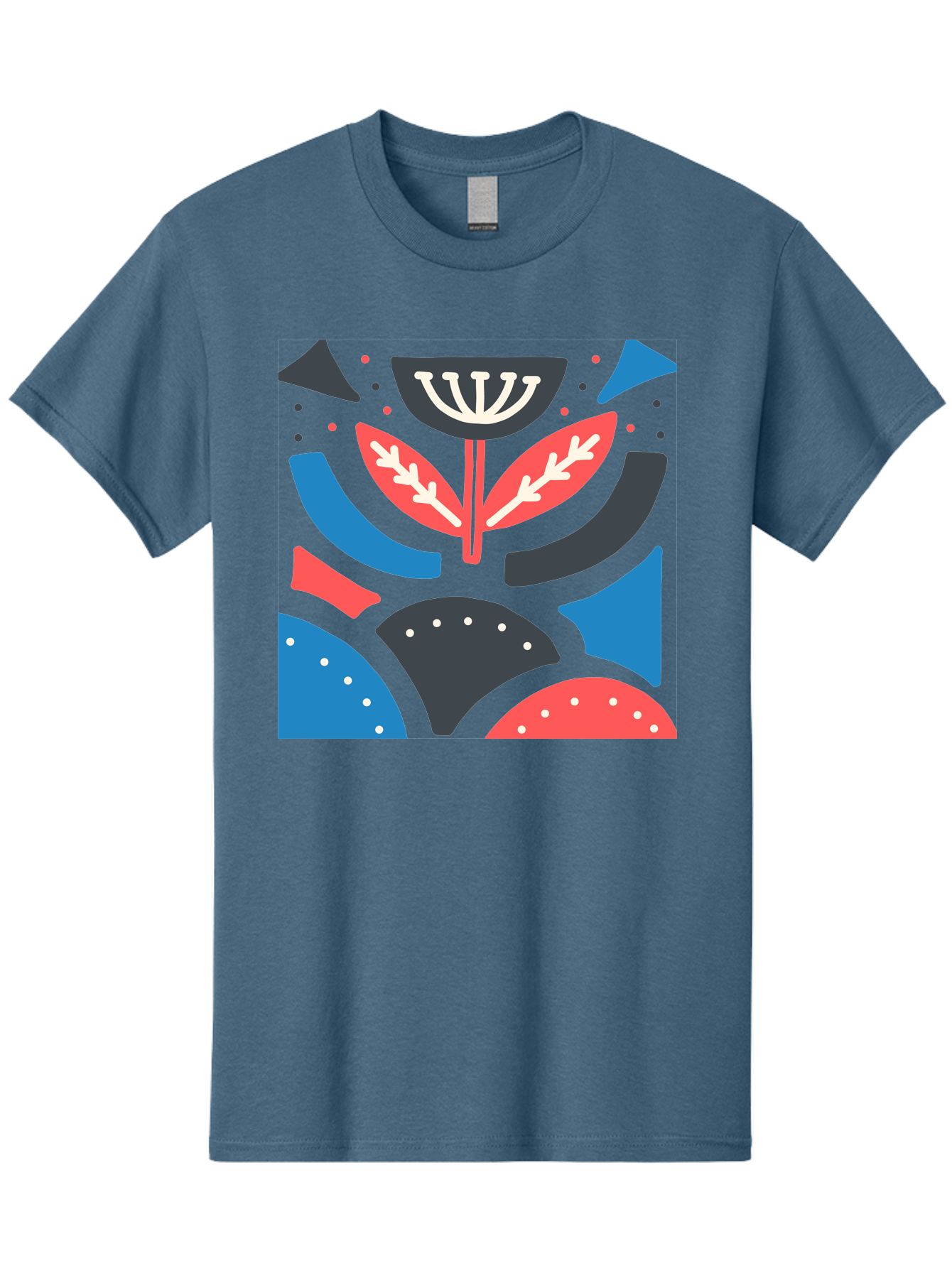 Menorah-Illustration Men'S Graphic Tee, 100% Cotton, Comfortable Casual Summer Wear, Machine Washable, Menorah Illustration, Abstract Floral Design, Hanukkah Symbol, Festive Atmosphere, Jewish Tradition, Holiday Celebration, Aab764
