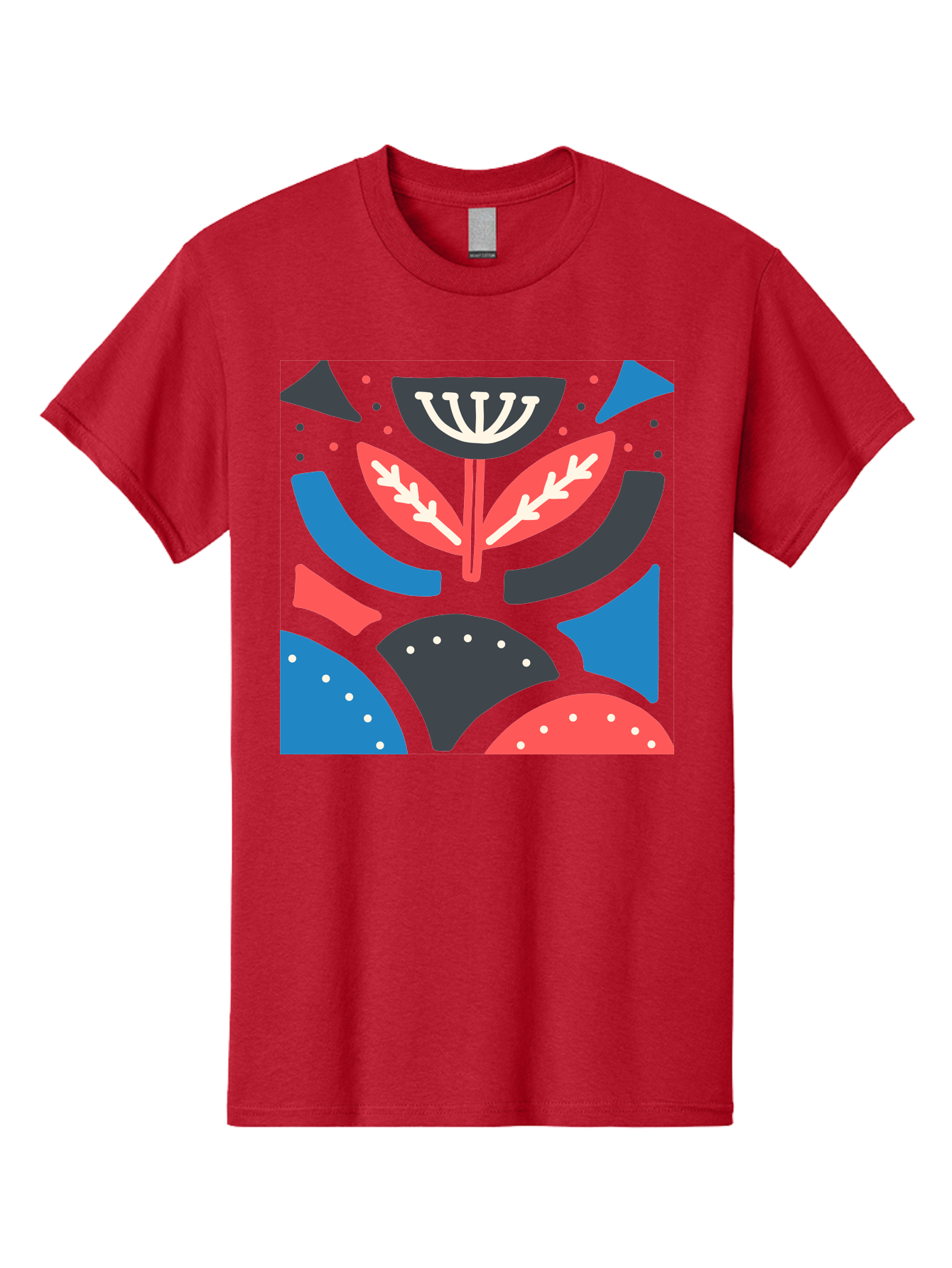 Menorah-Illustration Men'S Graphic Tee, 100% Cotton, Comfortable Casual Summer Wear, Machine Washable, Menorah Illustration, Abstract Floral Design, Hanukkah Symbol, Festive Atmosphere, Jewish Tradition, Holiday Celebration, Aab764