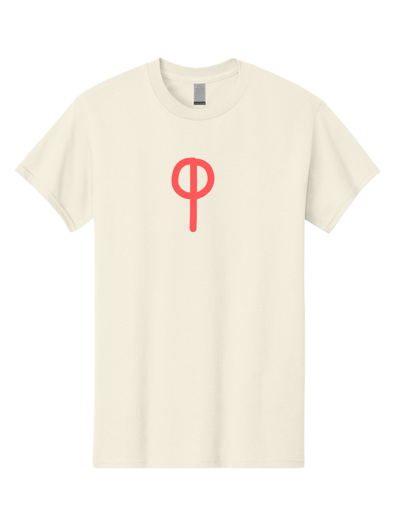 Phi Men'S Graphic Tee, 100% Cotton, Comfortable Casual Summer Wear, Machine Washable, Phi Symbol, Greek Alphabet, Mathematical Symbol, Science Notation, Scientific Notation, Geometric Shapes, Typographic Elements Aab769