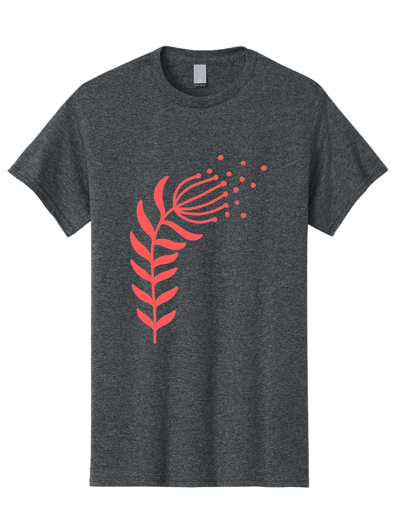 Pink-Cannabis Men'S Graphic Tee, 100% Cotton, Comfortable Casual Summer Wear, Machine Washable, Dandelion Seeds, Blowing In The Wind, Botanical Illustration, Simple Design, Floral Art, Whimsical Feel, Minimalist Art Aab770