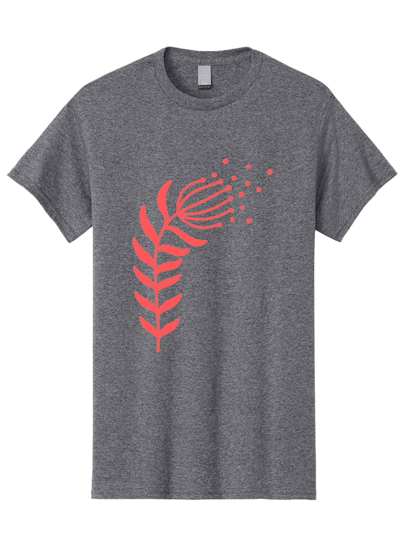 Pink-Cannabis Men'S Graphic Tee, 100% Cotton, Comfortable Casual Summer Wear, Machine Washable, Dandelion Seeds, Blowing In The Wind, Botanical Illustration, Simple Design, Floral Art, Whimsical Feel, Minimalist Art Aab770