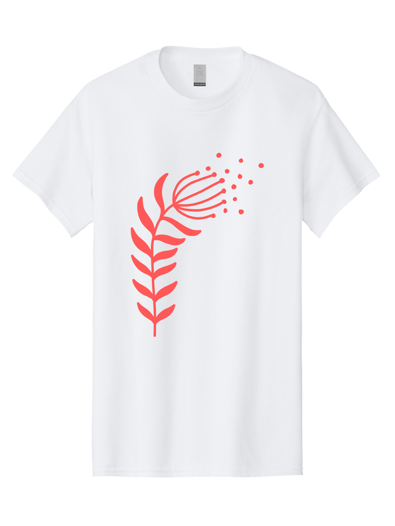 Pink-Cannabis Men'S Graphic Tee, 100% Cotton, Comfortable Casual Summer Wear, Machine Washable, Dandelion Seeds, Blowing In The Wind, Botanical Illustration, Simple Design, Floral Art, Whimsical Feel, Minimalist Art Aab770