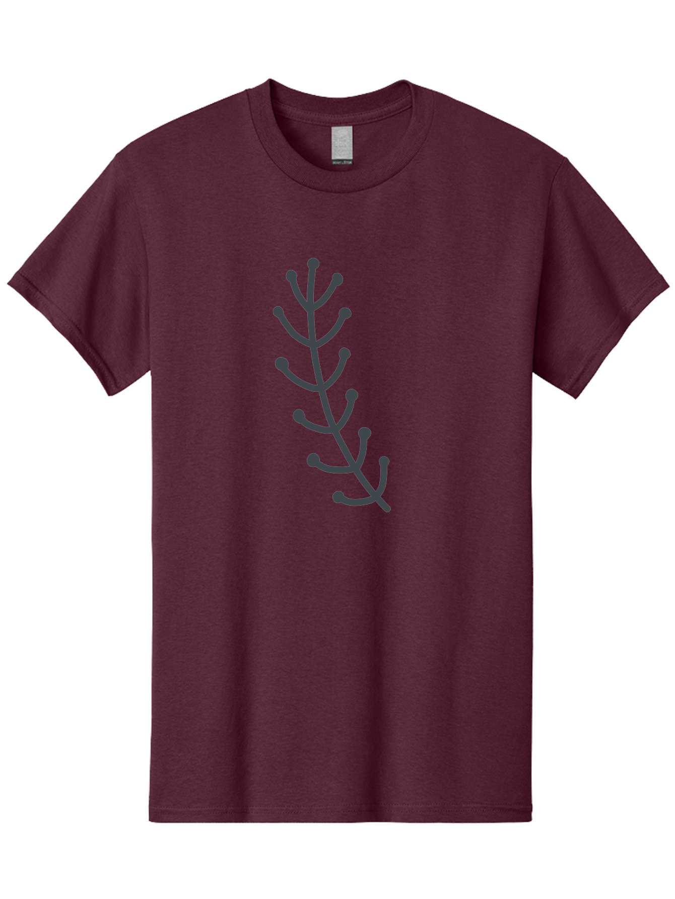 Purple-Branch Men'S Graphic Tee, 100% Cotton, Comfortable Casual Summer Wear, Machine Washable, Purple Twig, Minimalist Design, Simple Illustration, Botanical Art, Abstract Shape, Graphic Element, Digital Drawing, Stylized Branch Aab774