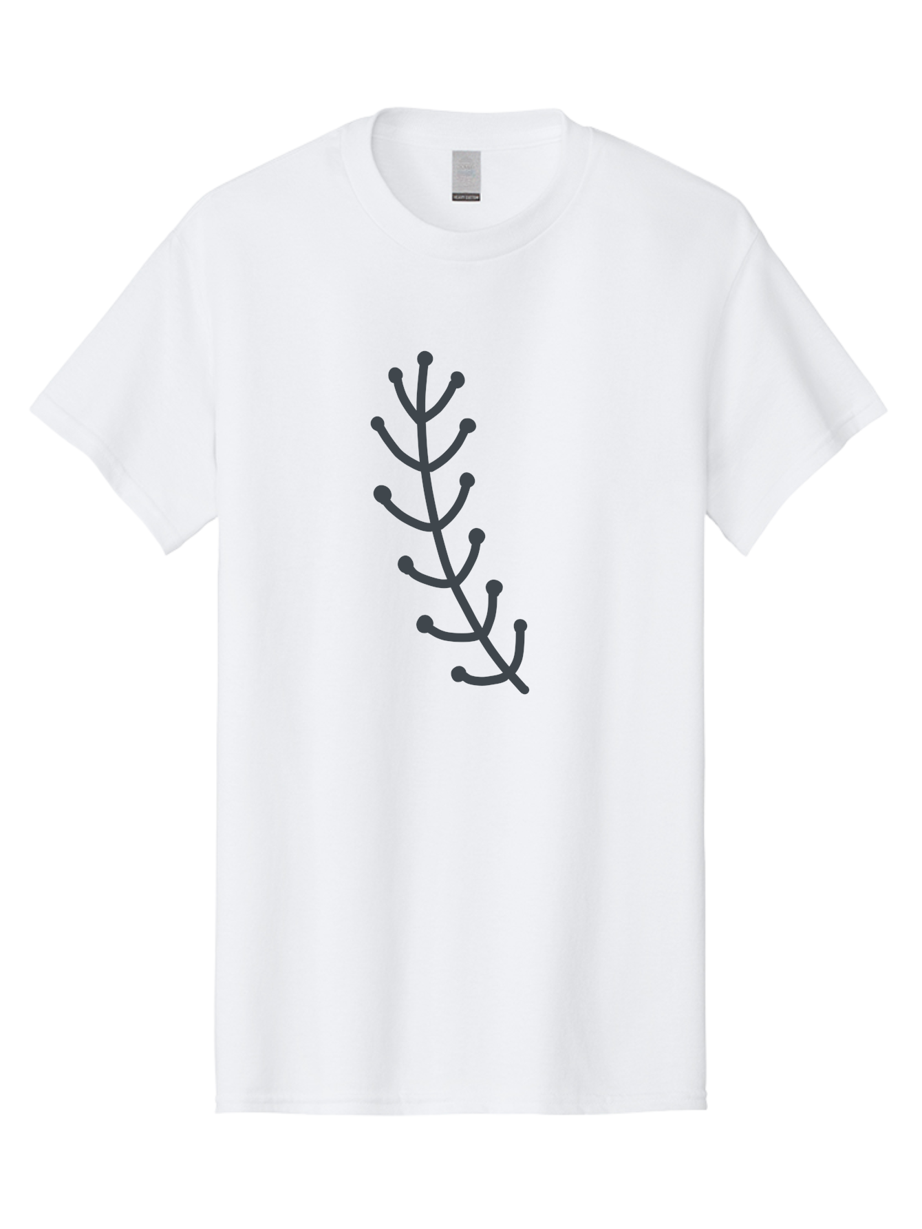 Purple-Branch Men'S Graphic Tee, 100% Cotton, Comfortable Casual Summer Wear, Machine Washable, Purple Twig, Minimalist Design, Simple Illustration, Botanical Art, Abstract Shape, Graphic Element, Digital Drawing, Stylized Branch Aab774
