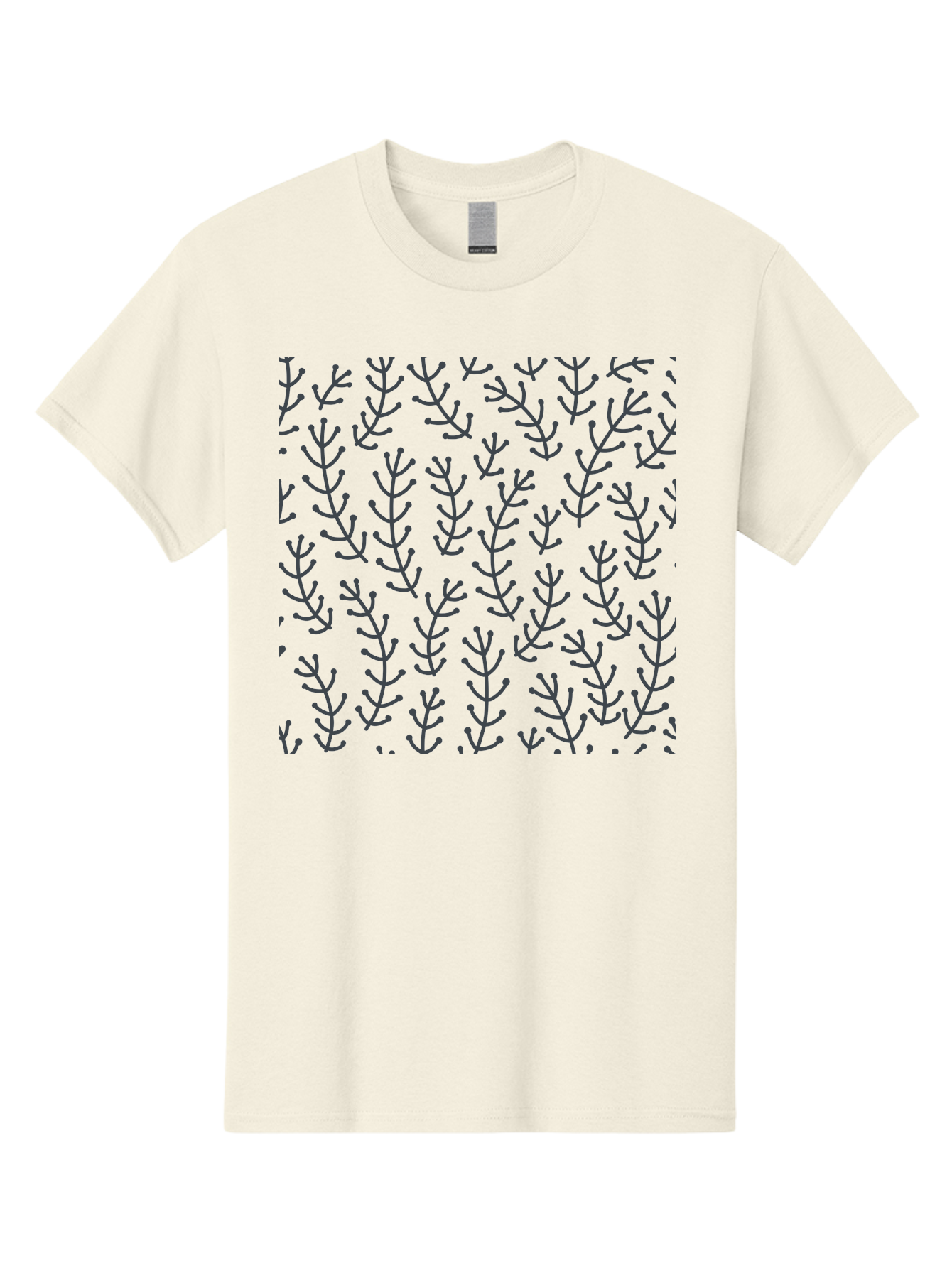 Purple-Branches-Pattern Men'S Graphic Tee, 100% Cotton, Comfortable Casual Summer Wear, Machine Washable, Repeating Pattern, Black Branches, Abstract Design, Floral Motif, Graphic Elements, Minimalist Art, Contemporary Style Aab775