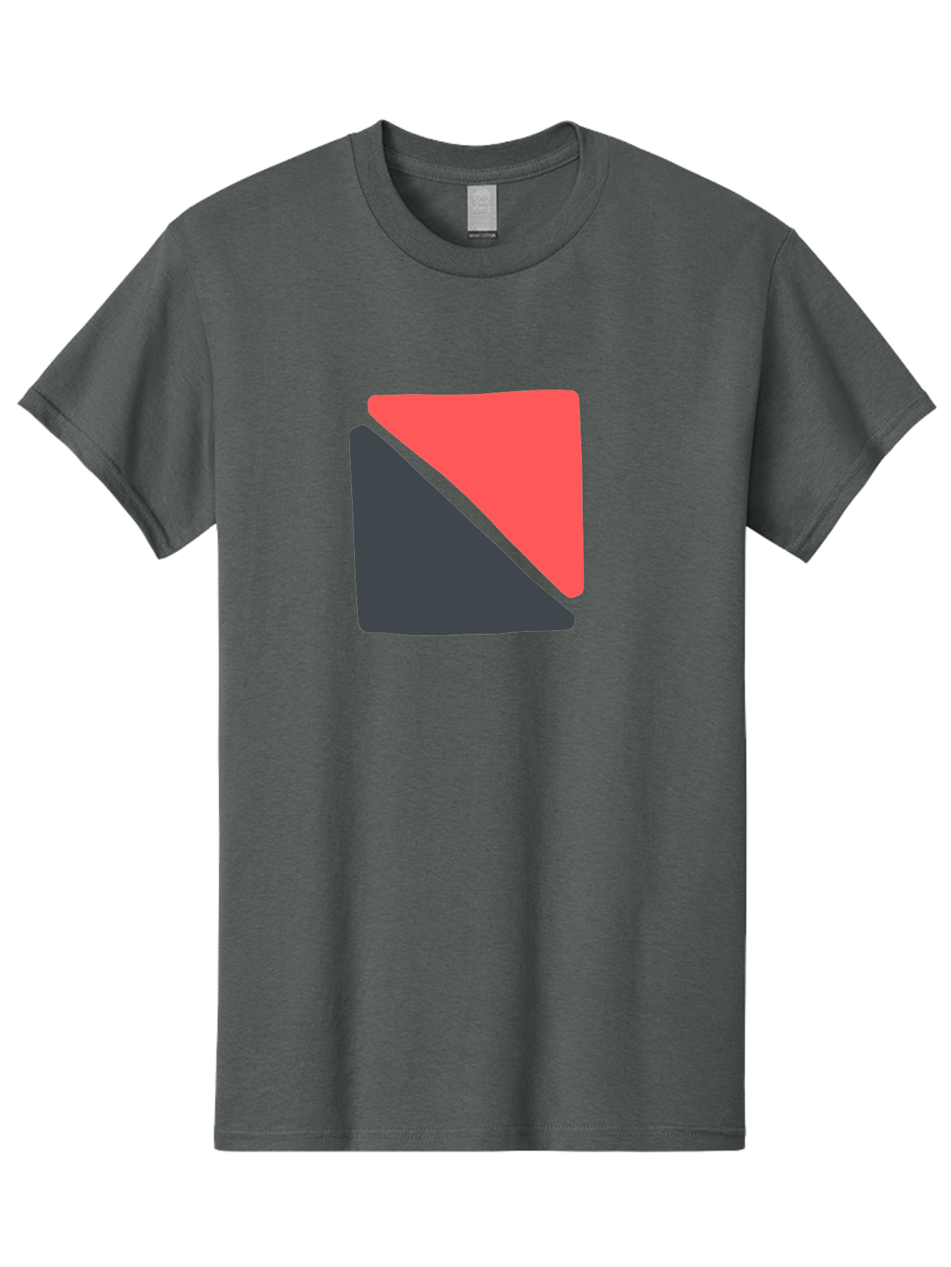 Red-And-Black-Shapes Men'S Graphic Tee, 100% Cotton, Comfortable Casual Summer Wear, Machine Washable, Geometric Shapes, Abstract Design, Red And Black, Modern Art, Minimalist Style, Contrasting Colors, Simple Composition, Digital Art, Aab776