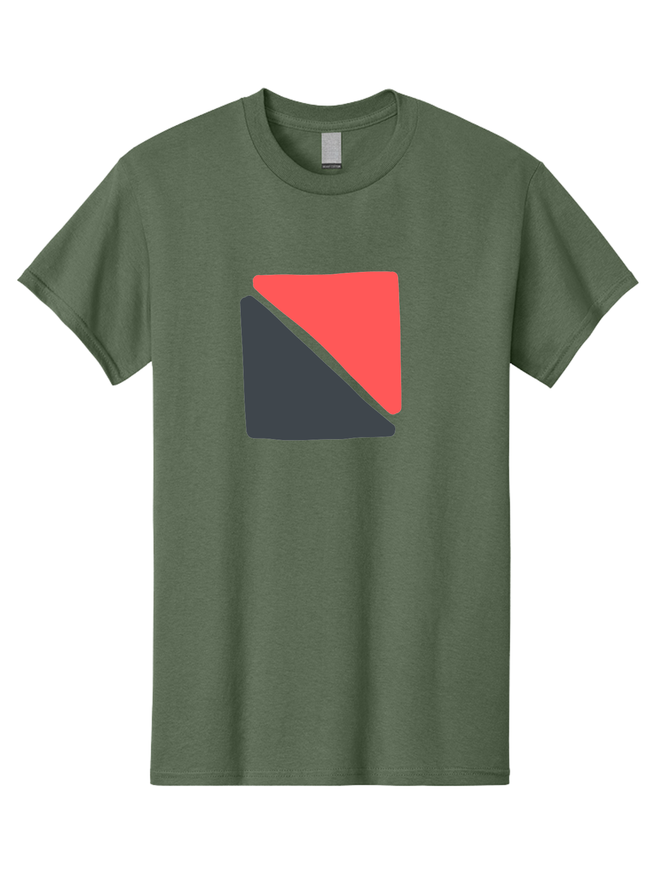 Red-And-Black-Shapes Men'S Graphic Tee, 100% Cotton, Comfortable Casual Summer Wear, Machine Washable, Geometric Shapes, Abstract Design, Red And Black, Modern Art, Minimalist Style, Contrasting Colors, Simple Composition, Digital Art, Aab776
