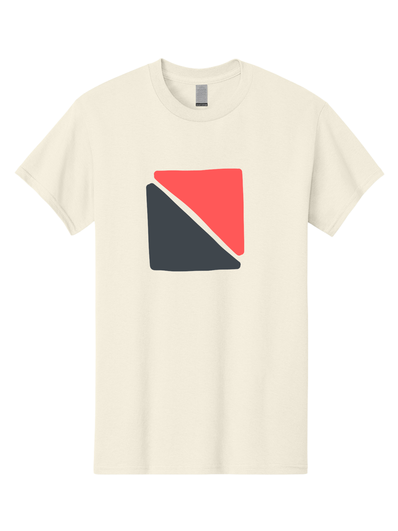 Red-And-Black-Shapes Men'S Graphic Tee, 100% Cotton, Comfortable Casual Summer Wear, Machine Washable, Geometric Shapes, Abstract Design, Red And Black, Modern Art, Minimalist Style, Contrasting Colors, Simple Composition, Digital Art, Aab776