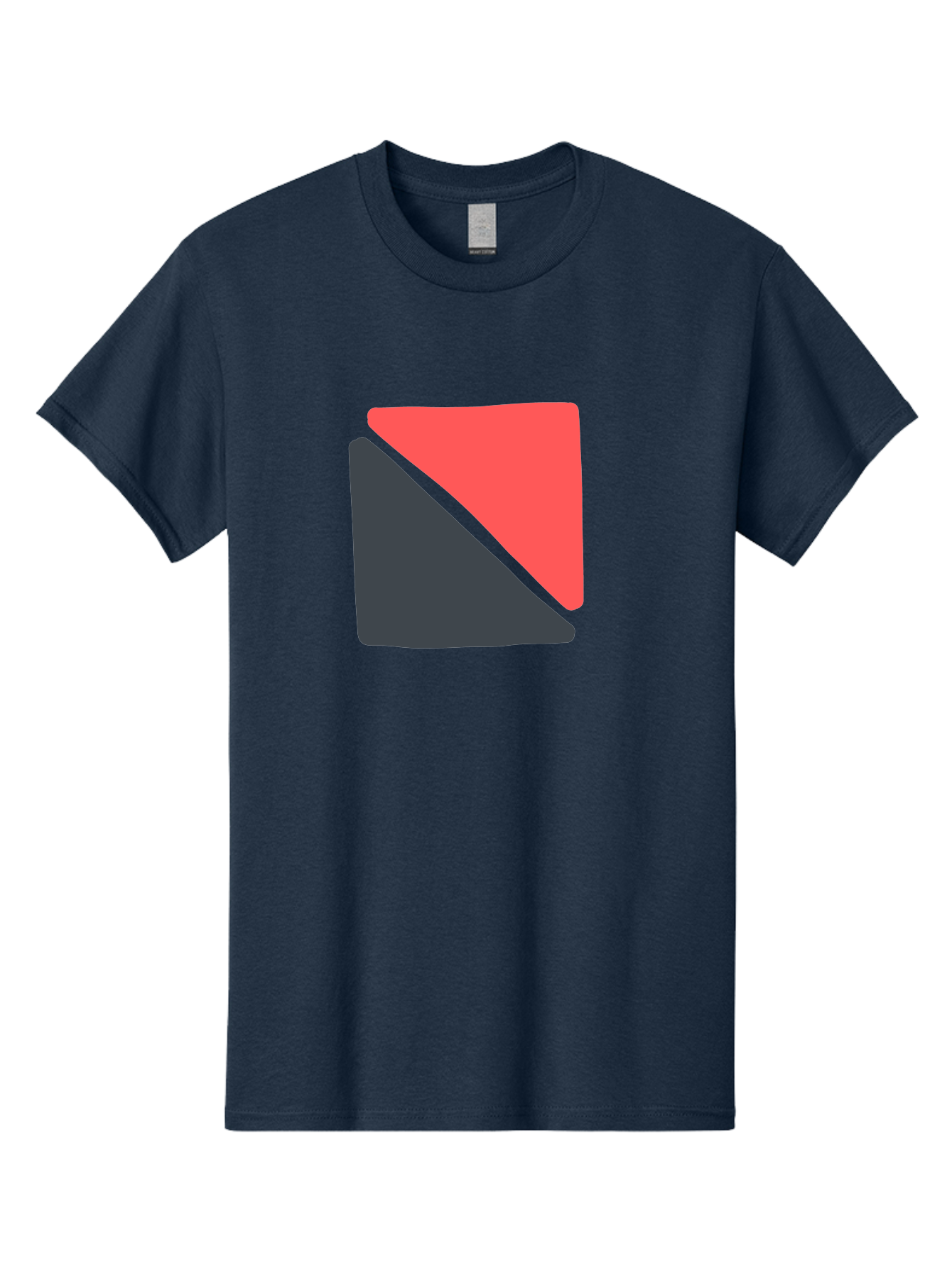 Red-And-Black-Shapes Men'S Graphic Tee, 100% Cotton, Comfortable Casual Summer Wear, Machine Washable, Geometric Shapes, Abstract Design, Red And Black, Modern Art, Minimalist Style, Contrasting Colors, Simple Composition, Digital Art, Aab776