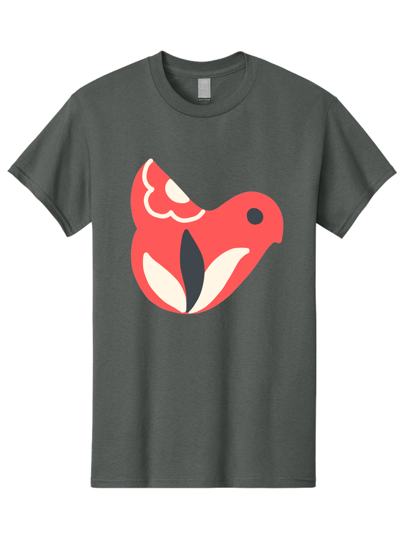 Red-Bird-1 Men'S Graphic Tee, 100% Cotton, Comfortable Casual Summer Wear, Machine Washable, Stylized Bird, Vibrant Red, Minimalist Design, Abstract Bird, Simple Logo, Cartoon Bird, Bird Icon, Modern Bird Graphic, Simple Bird Illustration, Aab778
