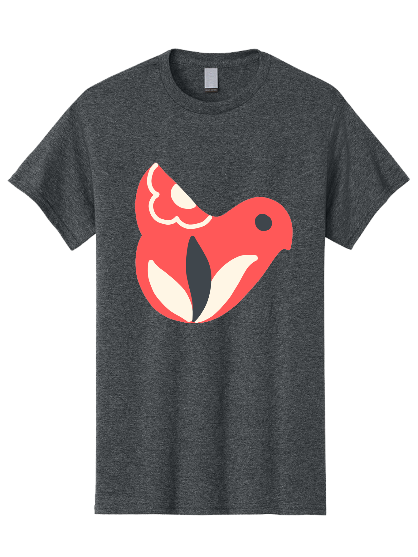 Red-Bird-1 Men'S Graphic Tee, 100% Cotton, Comfortable Casual Summer Wear, Machine Washable, Stylized Bird, Vibrant Red, Minimalist Design, Abstract Bird, Simple Logo, Cartoon Bird, Bird Icon, Modern Bird Graphic, Simple Bird Illustration, Aab778