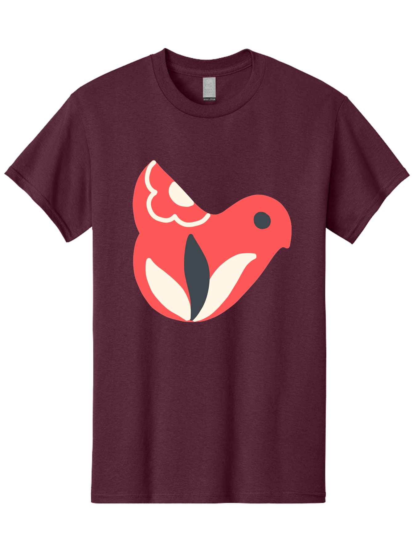 Red-Bird-1 Men'S Graphic Tee, 100% Cotton, Comfortable Casual Summer Wear, Machine Washable, Stylized Bird, Vibrant Red, Minimalist Design, Abstract Bird, Simple Logo, Cartoon Bird, Bird Icon, Modern Bird Graphic, Simple Bird Illustration, Aab778