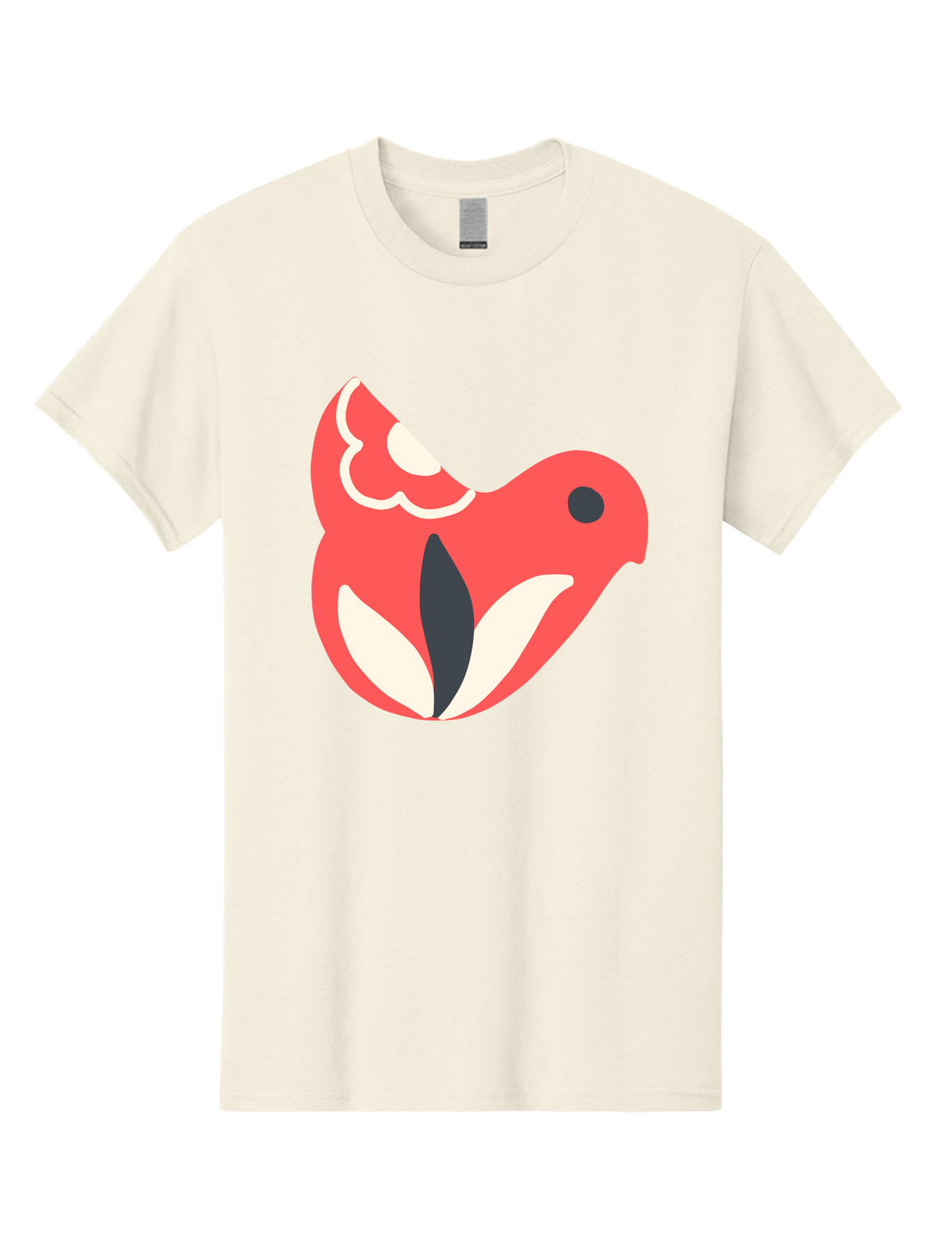 Red-Bird-1 Men'S Graphic Tee, 100% Cotton, Comfortable Casual Summer Wear, Machine Washable, Stylized Bird, Vibrant Red, Minimalist Design, Abstract Bird, Simple Logo, Cartoon Bird, Bird Icon, Modern Bird Graphic, Simple Bird Illustration, Aab778