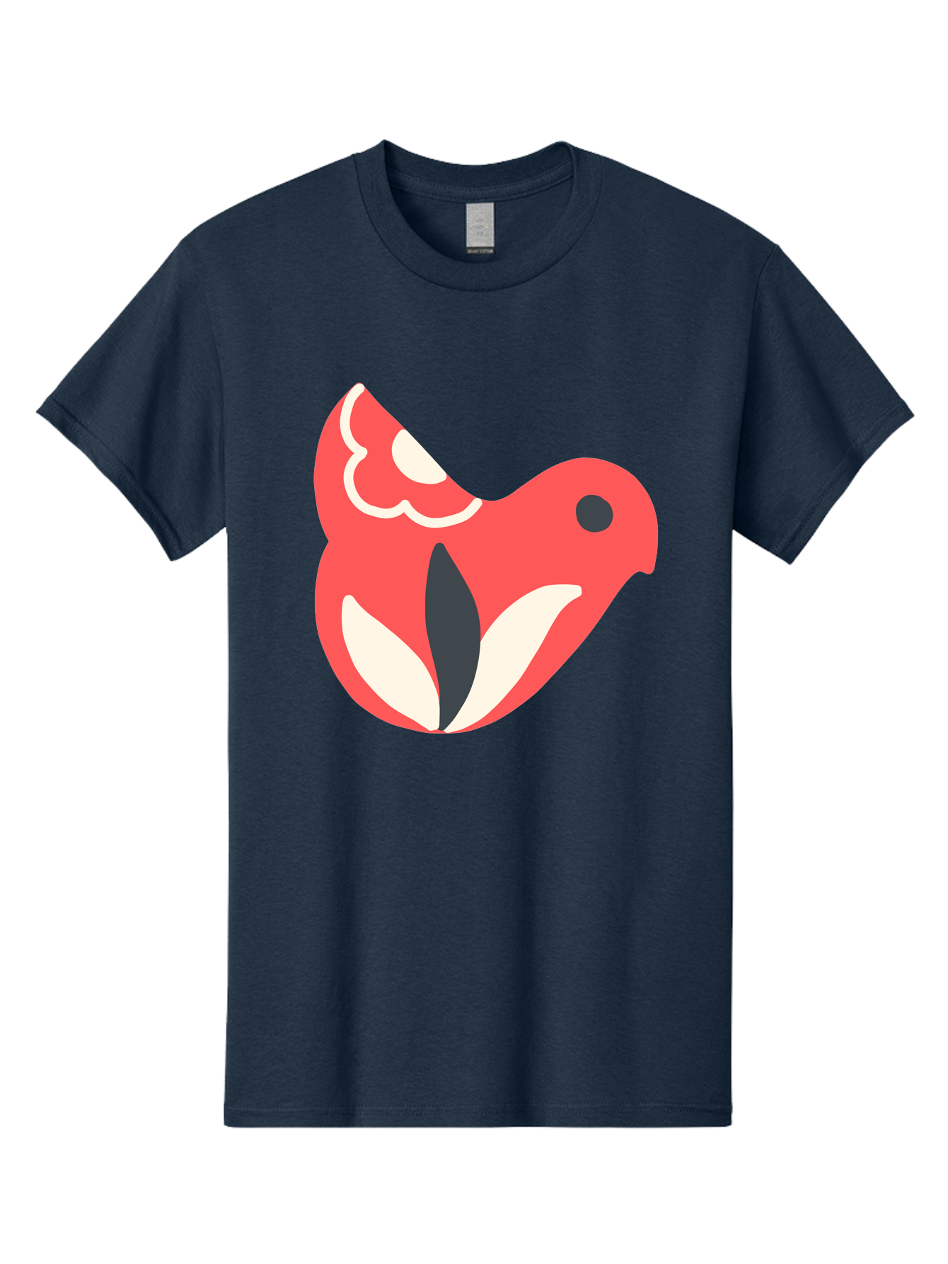 Red-Bird-1 Men'S Graphic Tee, 100% Cotton, Comfortable Casual Summer Wear, Machine Washable, Stylized Bird, Vibrant Red, Minimalist Design, Abstract Bird, Simple Logo, Cartoon Bird, Bird Icon, Modern Bird Graphic, Simple Bird Illustration, Aab778