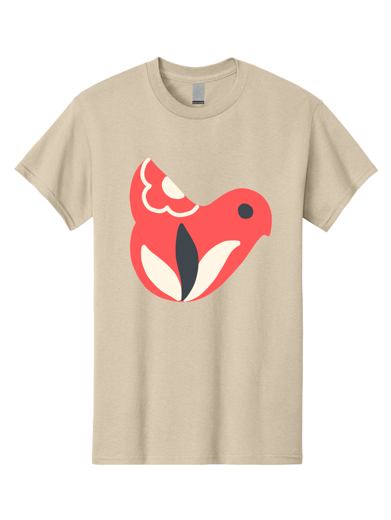 Red-Bird-1 Men'S Graphic Tee, 100% Cotton, Comfortable Casual Summer Wear, Machine Washable, Stylized Bird, Vibrant Red, Minimalist Design, Abstract Bird, Simple Logo, Cartoon Bird, Bird Icon, Modern Bird Graphic, Simple Bird Illustration, Aab778