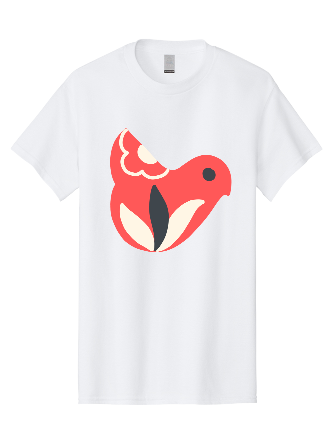 Red-Bird-1 Men'S Graphic Tee, 100% Cotton, Comfortable Casual Summer Wear, Machine Washable, Stylized Bird, Vibrant Red, Minimalist Design, Abstract Bird, Simple Logo, Cartoon Bird, Bird Icon, Modern Bird Graphic, Simple Bird Illustration, Aab778