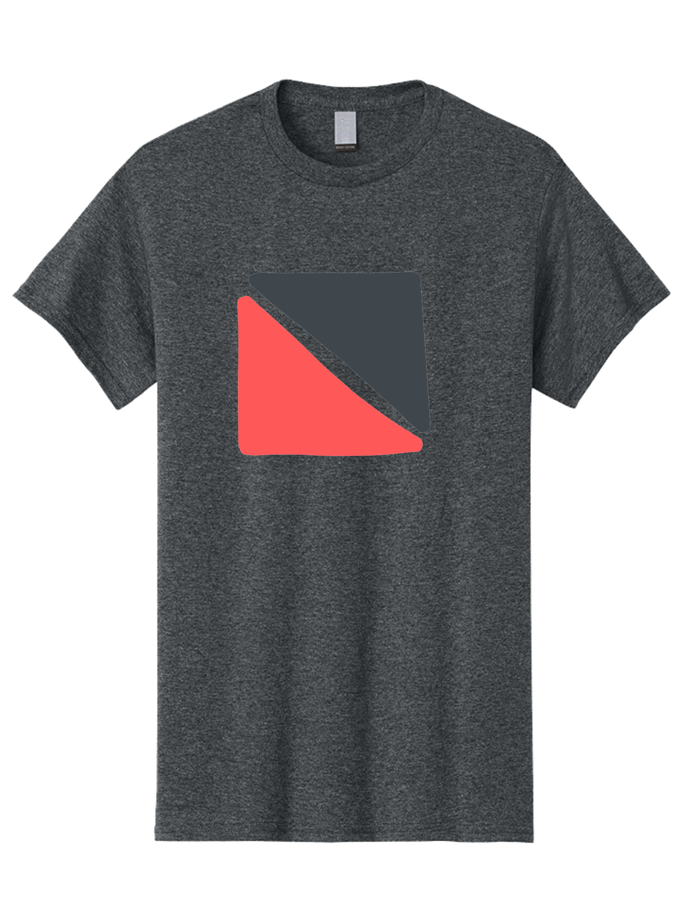 Red-Black-Square Men'S Graphic Tee, 100% Cotton, Comfortable Casual Summer Wear, Machine Washable, Abstract Geometric Shape, Red And Black Trapezoid, Modern Design Elements, Graphic Design Inspiration, Bold Color Combination, Minimalist Art Aab780