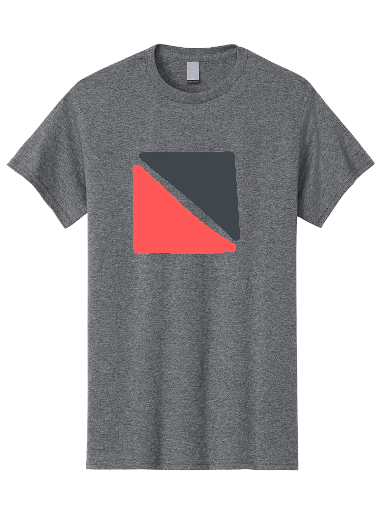 Red-Black-Square Men'S Graphic Tee, 100% Cotton, Comfortable Casual Summer Wear, Machine Washable, Abstract Geometric Shape, Red And Black Trapezoid, Modern Design Elements, Graphic Design Inspiration, Bold Color Combination, Minimalist Art Aab780