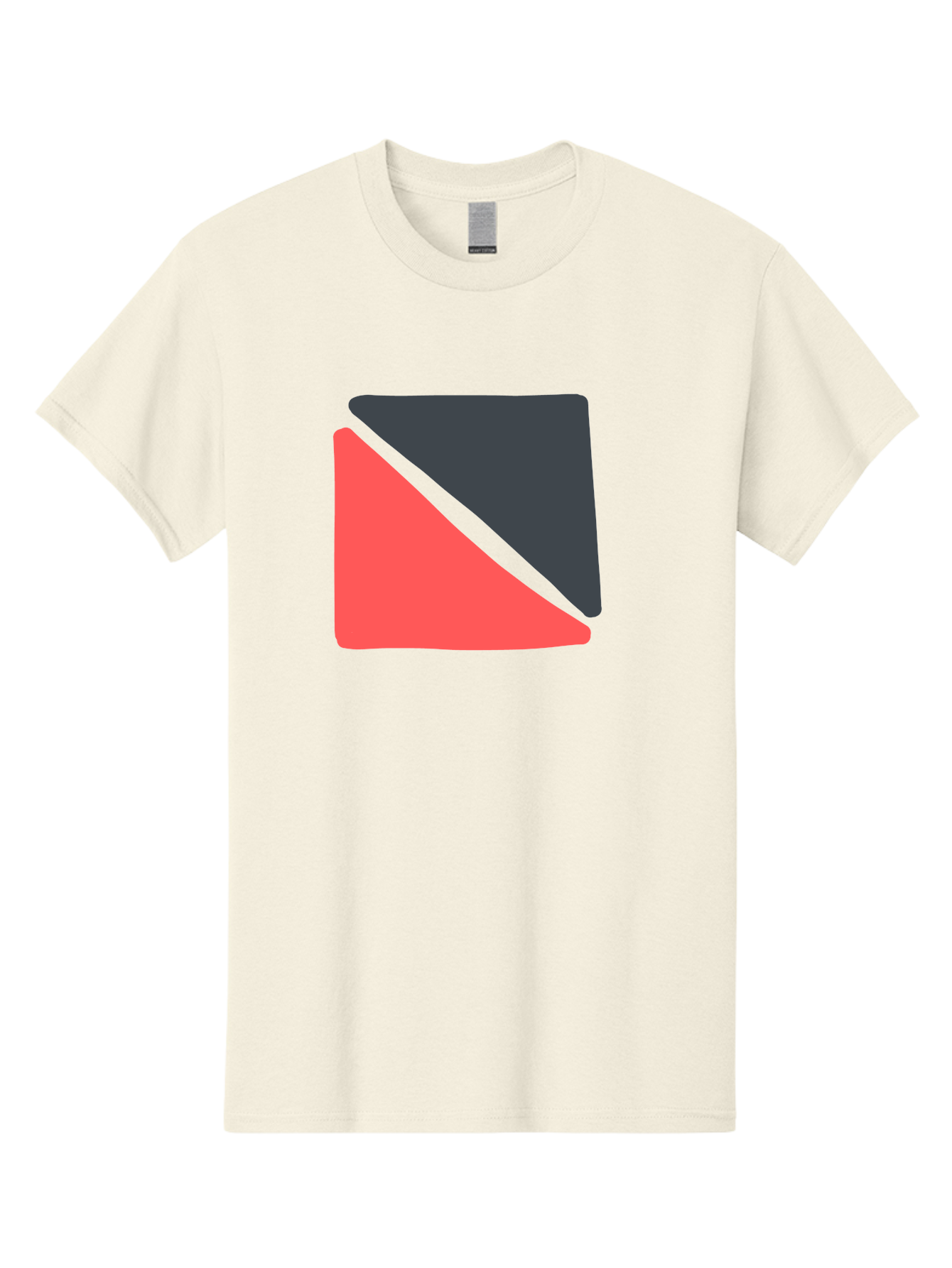 Red-Black-Square Men'S Graphic Tee, 100% Cotton, Comfortable Casual Summer Wear, Machine Washable, Abstract Geometric Shape, Red And Black Trapezoid, Modern Design Elements, Graphic Design Inspiration, Bold Color Combination, Minimalist Art Aab780