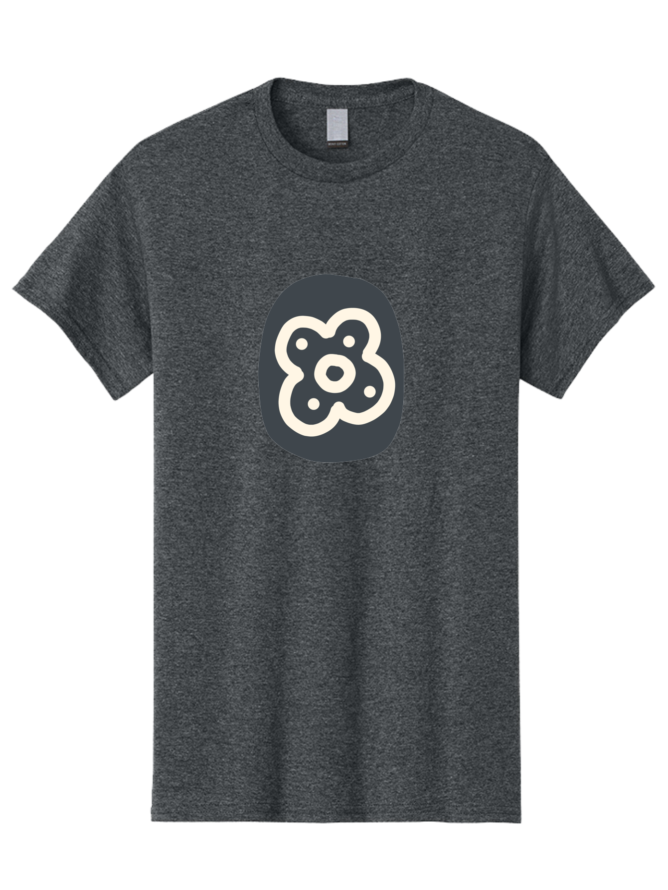 Rounded-Square-Logo Men'S Graphic Tee, 100% Cotton, Comfortable Casual Summer Wear, Machine Washable, Paw Print, Dog Paw, Pet Care, Animal Tracking, Pet Grooming, Pet Accessories, Pet Love Aab791