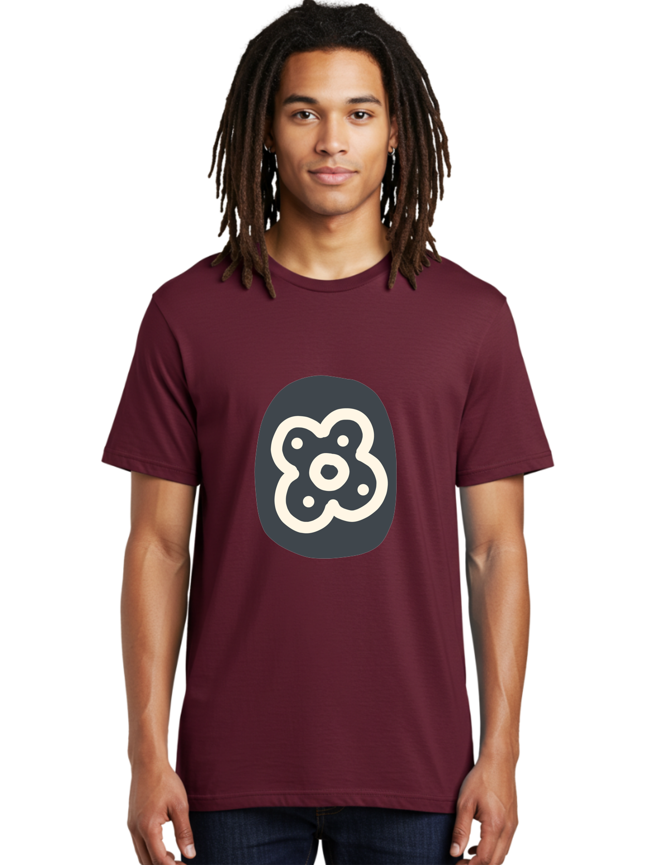 Rounded-Square-Logo Men'S Graphic Tee, 100% Cotton, Comfortable Casual Summer Wear, Machine Washable, Paw Print, Dog Paw, Pet Care, Animal Tracking, Pet Grooming, Pet Accessories, Pet Love Aab791