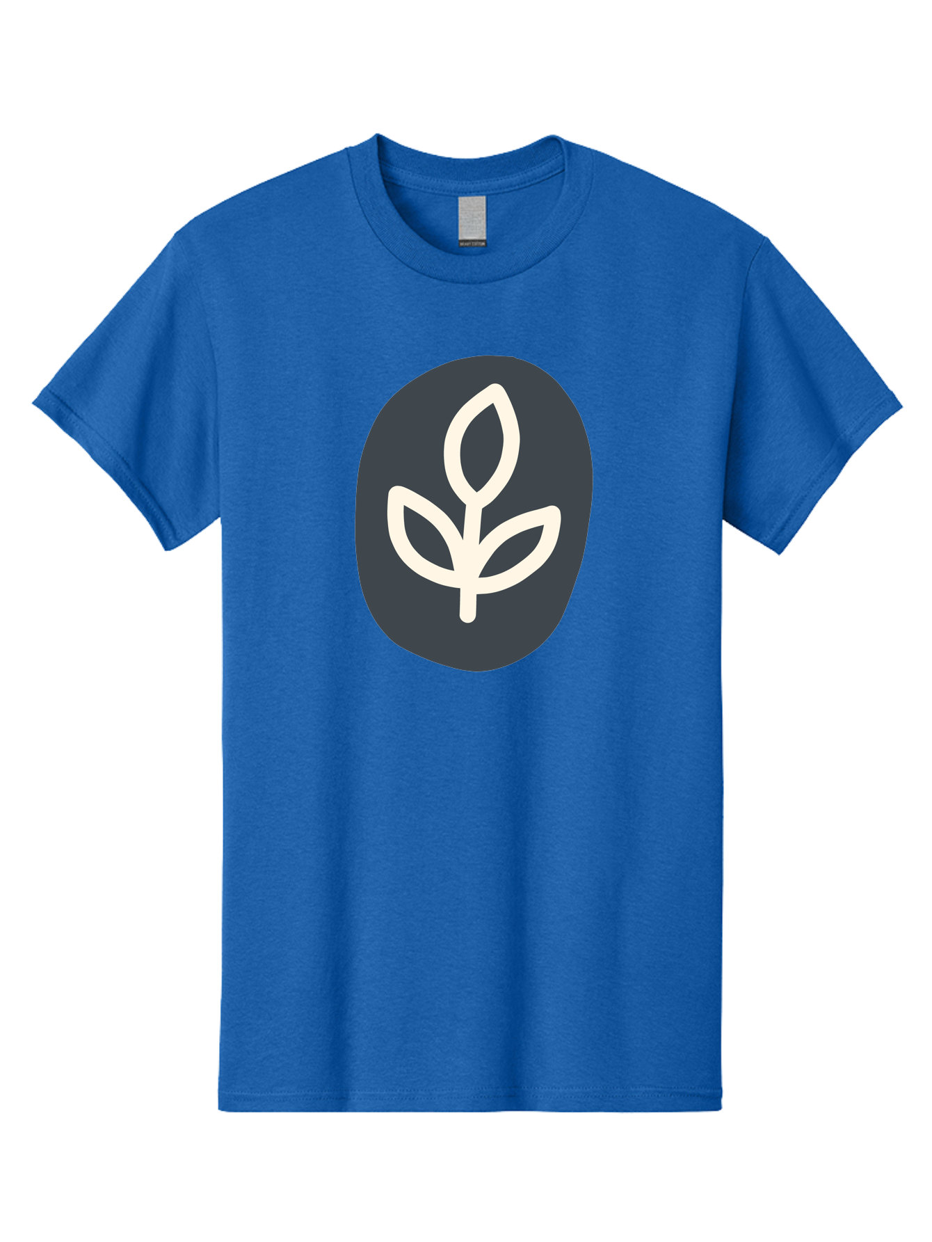 Sprouting-Seedling Men'S Graphic Tee, 100% Cotton, Comfortable Casual Summer Wear, Machine Washable, Simple Icon, Plant Symbol, Eco-Friendly Design, Minimalistic Style, Seedling Graphic, Nature-Inspired, White Plant On Dark Gray, Aab792