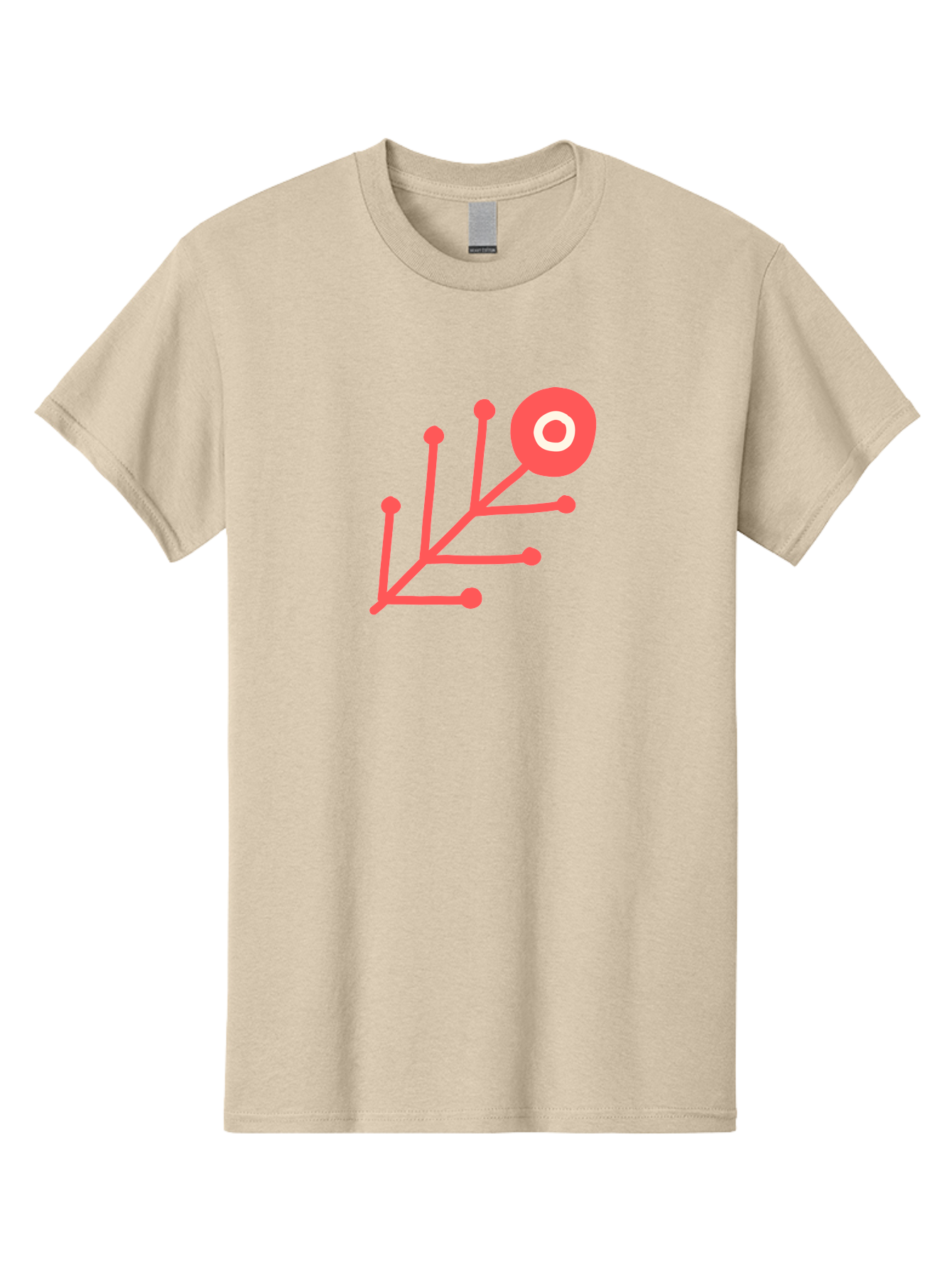 Target-Logo Men'S Graphic Tee, 100% Cotton, Comfortable Casual Summer Wear, Machine Washable, Red Lines, Branching Pattern, Geometric Shape, Modern Design, Abstract Art, Futuristic Style, Minimalist Graphic Aab802
