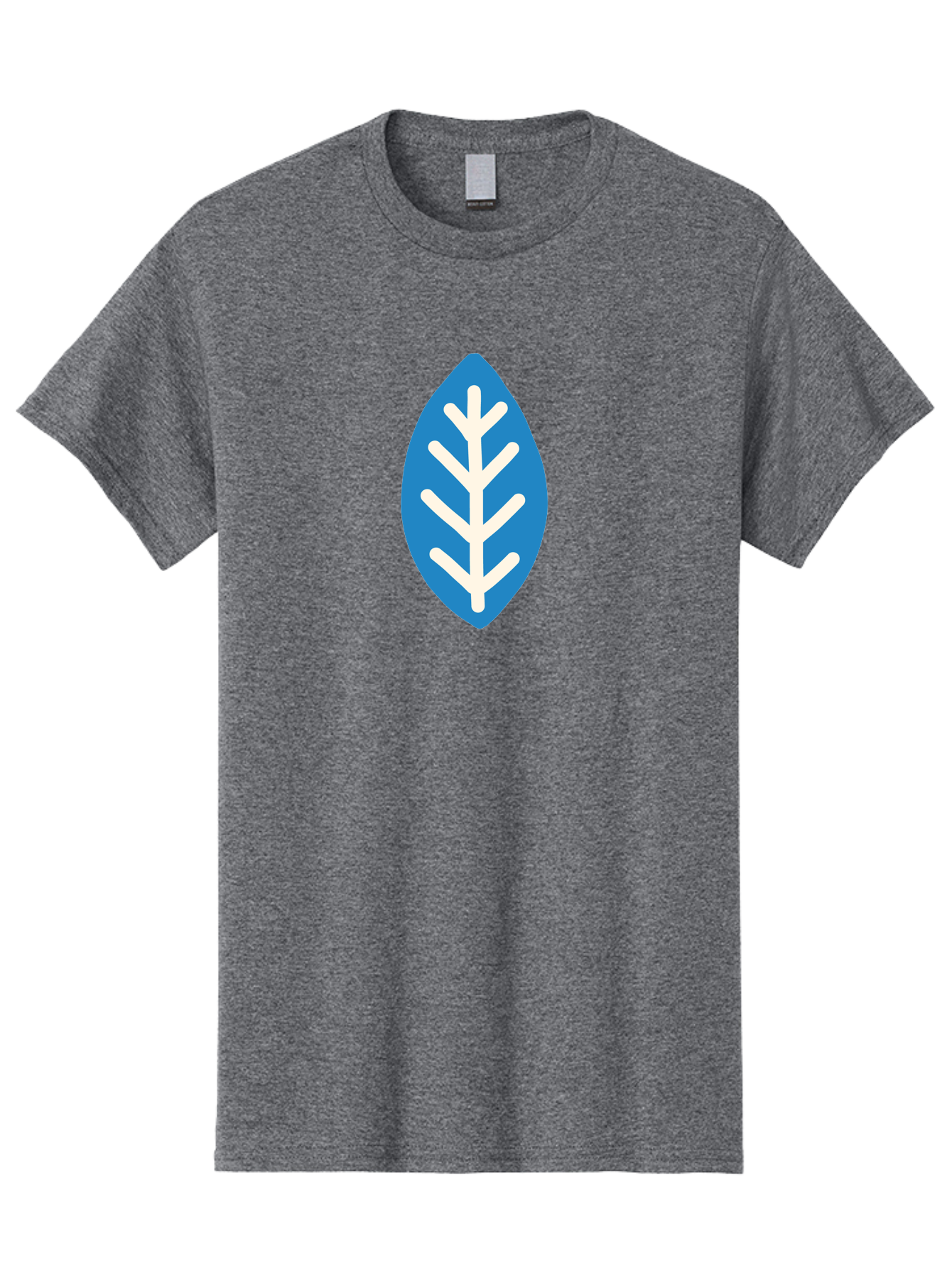 White-Leaf Men'S Graphic Tee, 100% Cotton, Comfortable Casual Summer Wear, Machine Washable, White Branch, Leaf Symbol, Nature Icon, Simple Design, Minimalistic Art, Eco-Friendly Logo, Stylized Leaf Aab817