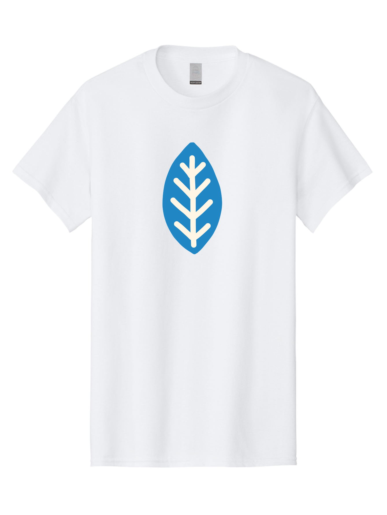White-Leaf Men'S Graphic Tee, 100% Cotton, Comfortable Casual Summer Wear, Machine Washable, White Branch, Leaf Symbol, Nature Icon, Simple Design, Minimalistic Art, Eco-Friendly Logo, Stylized Leaf Aab817