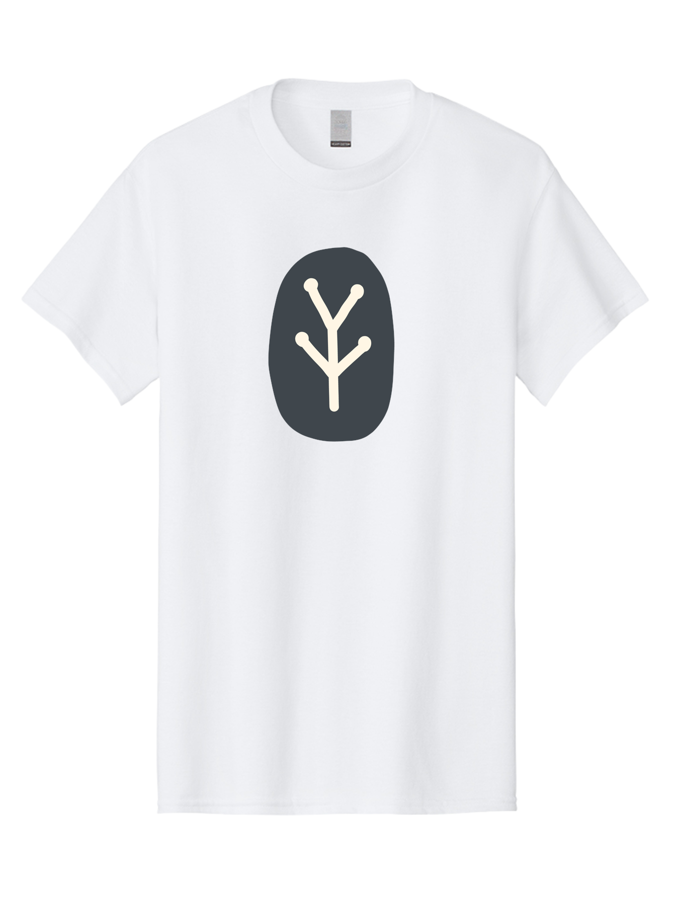Y-Symbol Men'S Graphic Tee, 100% Cotton, Comfortable Casual Summer Wear, Machine Washable, White Y Symbol, Minimalist Design, Simple Icon, Abstract Logo, Stylized Letter, Modern Graphic Aab818
