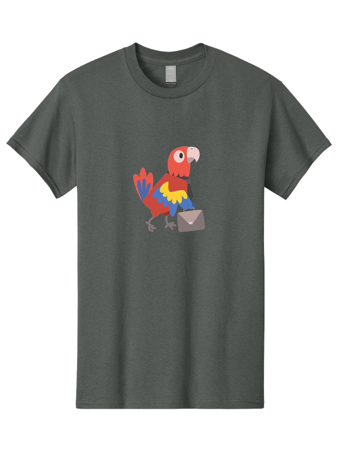 Macaw-Mail Men'S Graphic Tee, 100% Cotton, Comfortable Casual Summer Wear, Machine Washable, Colorful Parrot, Vibrant Plumage, Cartoon-Style, Mail Delivery, Parrot With Envelope, Tropical Bird, Illustration, Letter Delivery Aab839