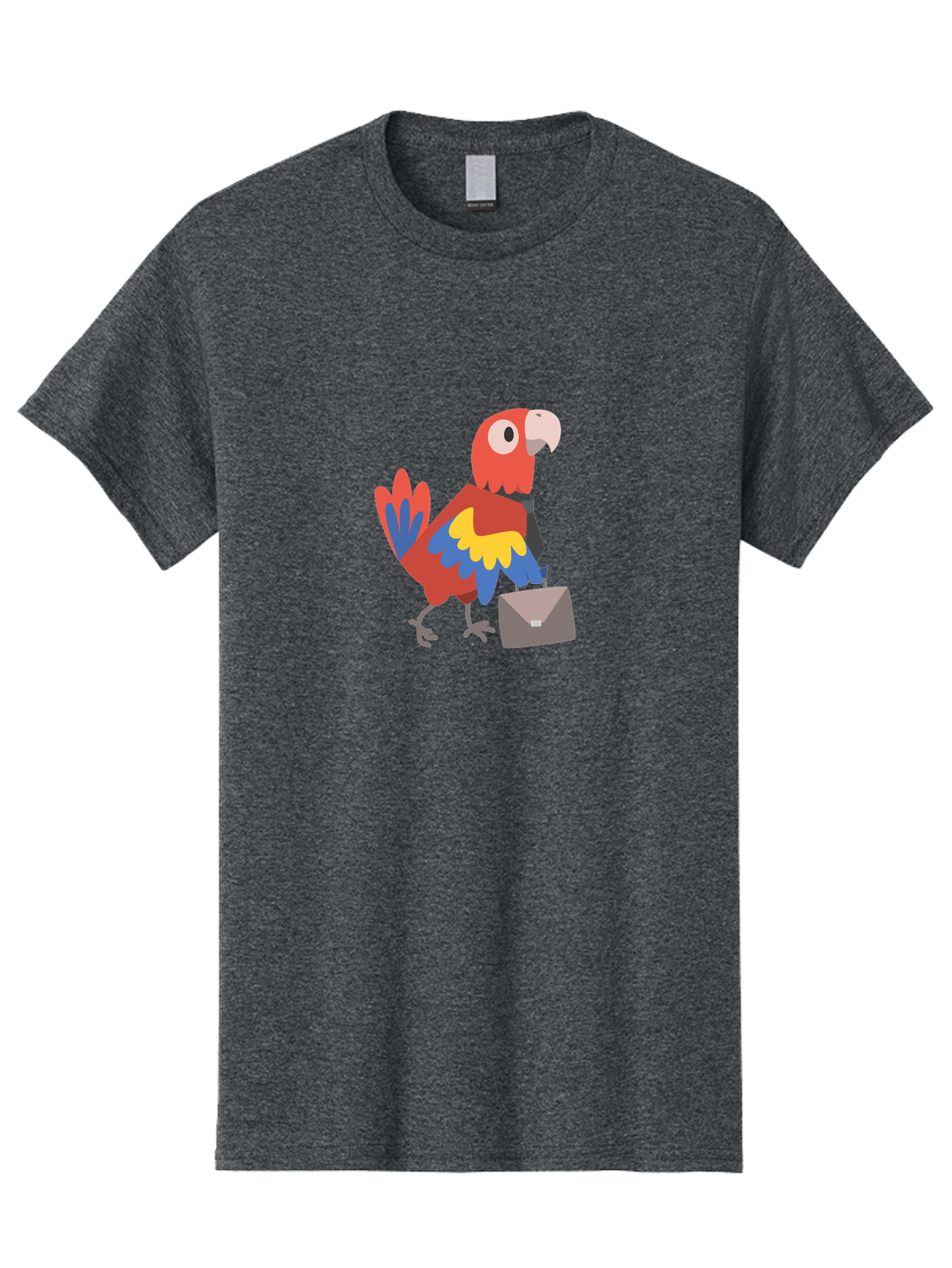 Macaw-Mail Men'S Graphic Tee, 100% Cotton, Comfortable Casual Summer Wear, Machine Washable, Colorful Parrot, Vibrant Plumage, Cartoon-Style, Mail Delivery, Parrot With Envelope, Tropical Bird, Illustration, Letter Delivery Aab839