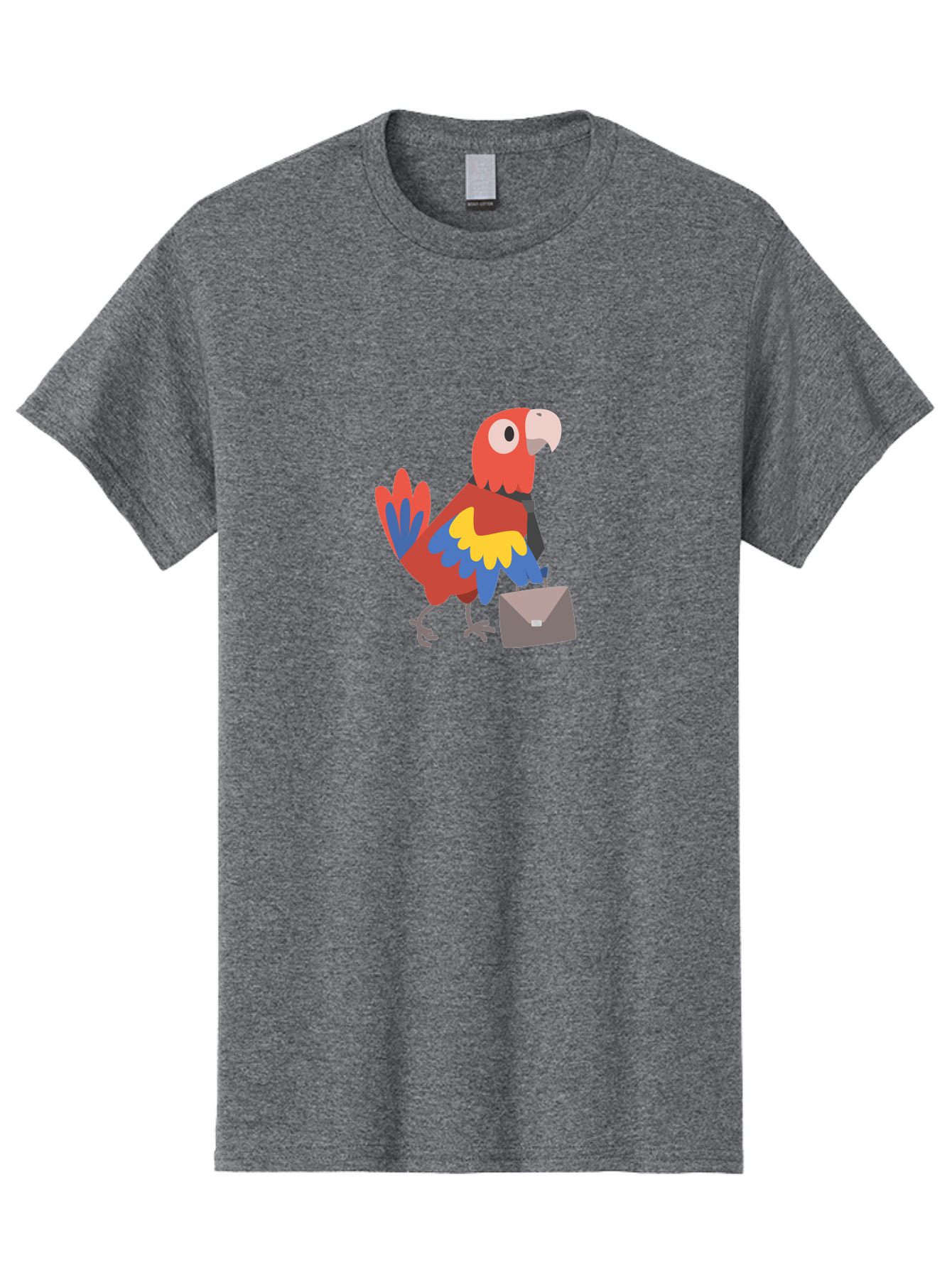 Macaw-Mail Men'S Graphic Tee, 100% Cotton, Comfortable Casual Summer Wear, Machine Washable, Colorful Parrot, Vibrant Plumage, Cartoon-Style, Mail Delivery, Parrot With Envelope, Tropical Bird, Illustration, Letter Delivery Aab839