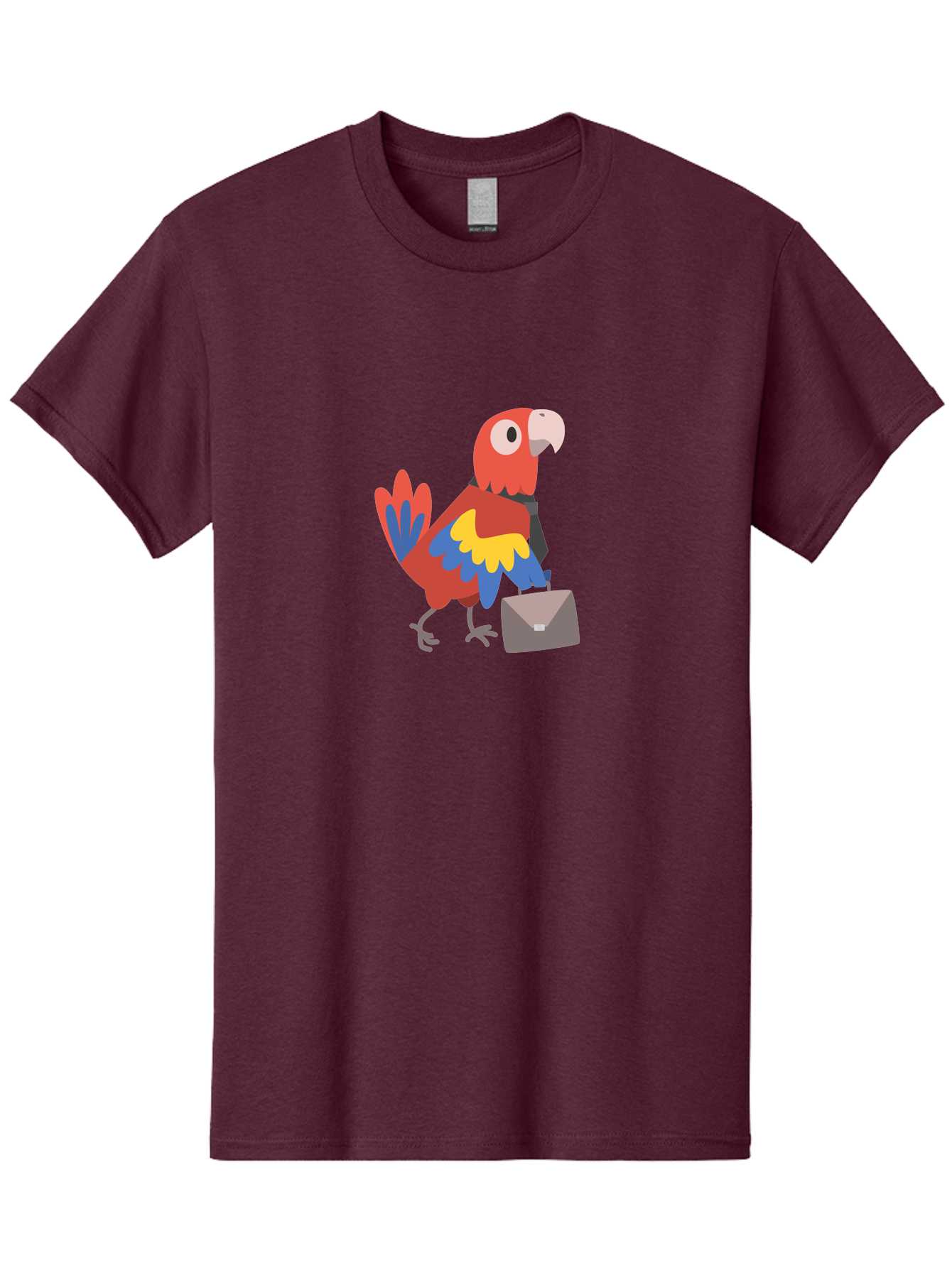 Macaw-Mail Men'S Graphic Tee, 100% Cotton, Comfortable Casual Summer Wear, Machine Washable, Colorful Parrot, Vibrant Plumage, Cartoon-Style, Mail Delivery, Parrot With Envelope, Tropical Bird, Illustration, Letter Delivery Aab839