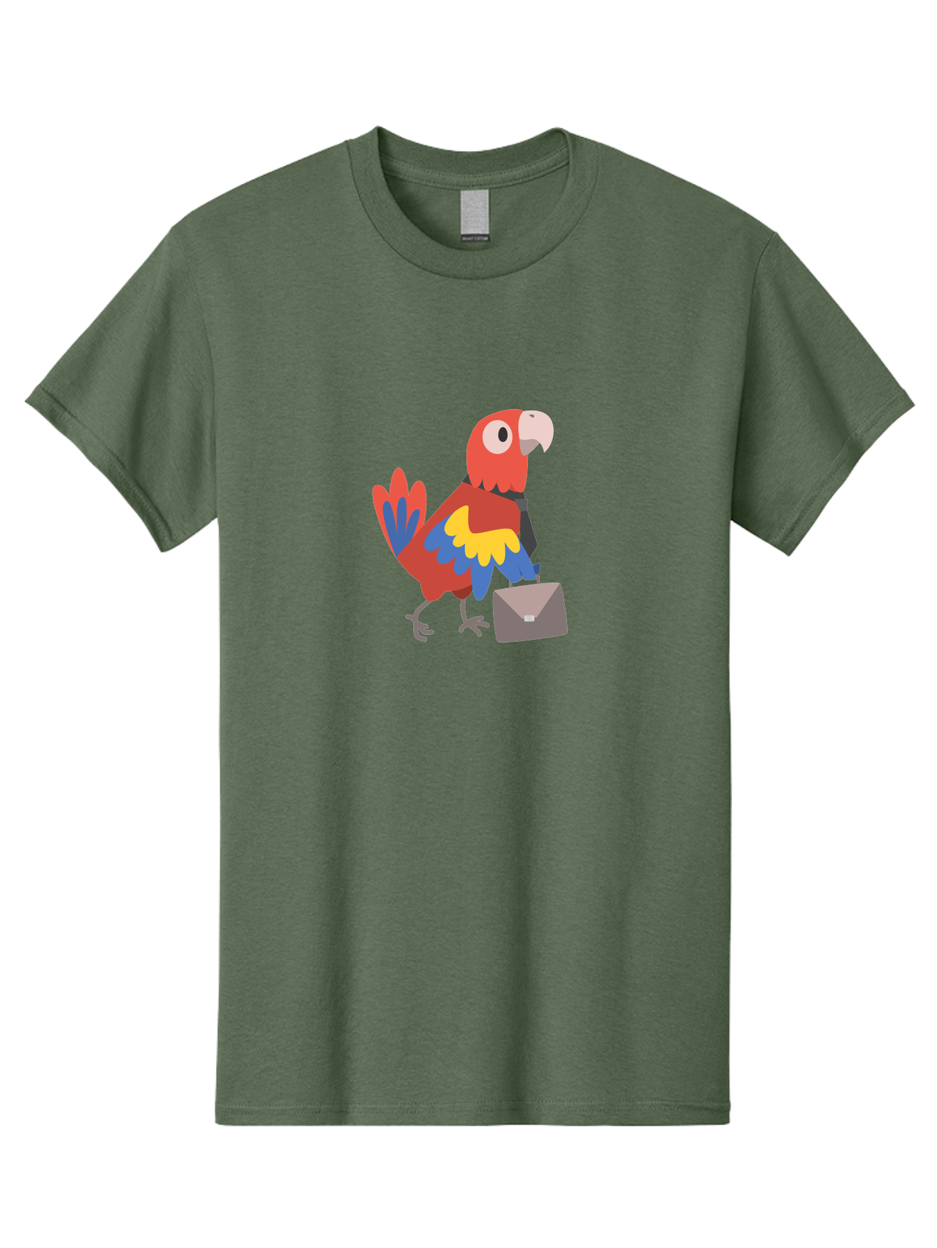 Macaw-Mail Men'S Graphic Tee, 100% Cotton, Comfortable Casual Summer Wear, Machine Washable, Colorful Parrot, Vibrant Plumage, Cartoon-Style, Mail Delivery, Parrot With Envelope, Tropical Bird, Illustration, Letter Delivery Aab839