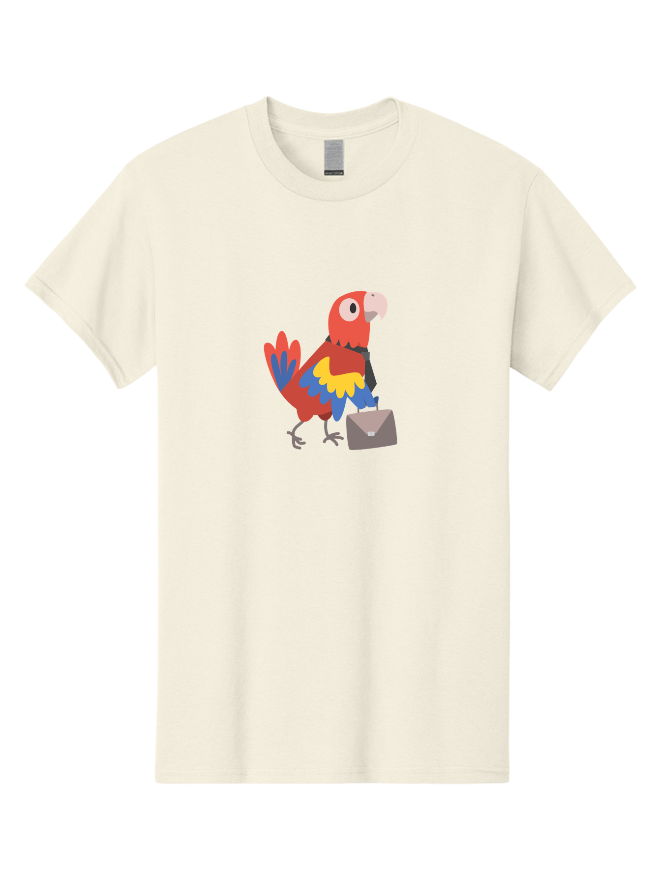 Macaw-Mail Men'S Graphic Tee, 100% Cotton, Comfortable Casual Summer Wear, Machine Washable, Colorful Parrot, Vibrant Plumage, Cartoon-Style, Mail Delivery, Parrot With Envelope, Tropical Bird, Illustration, Letter Delivery Aab839