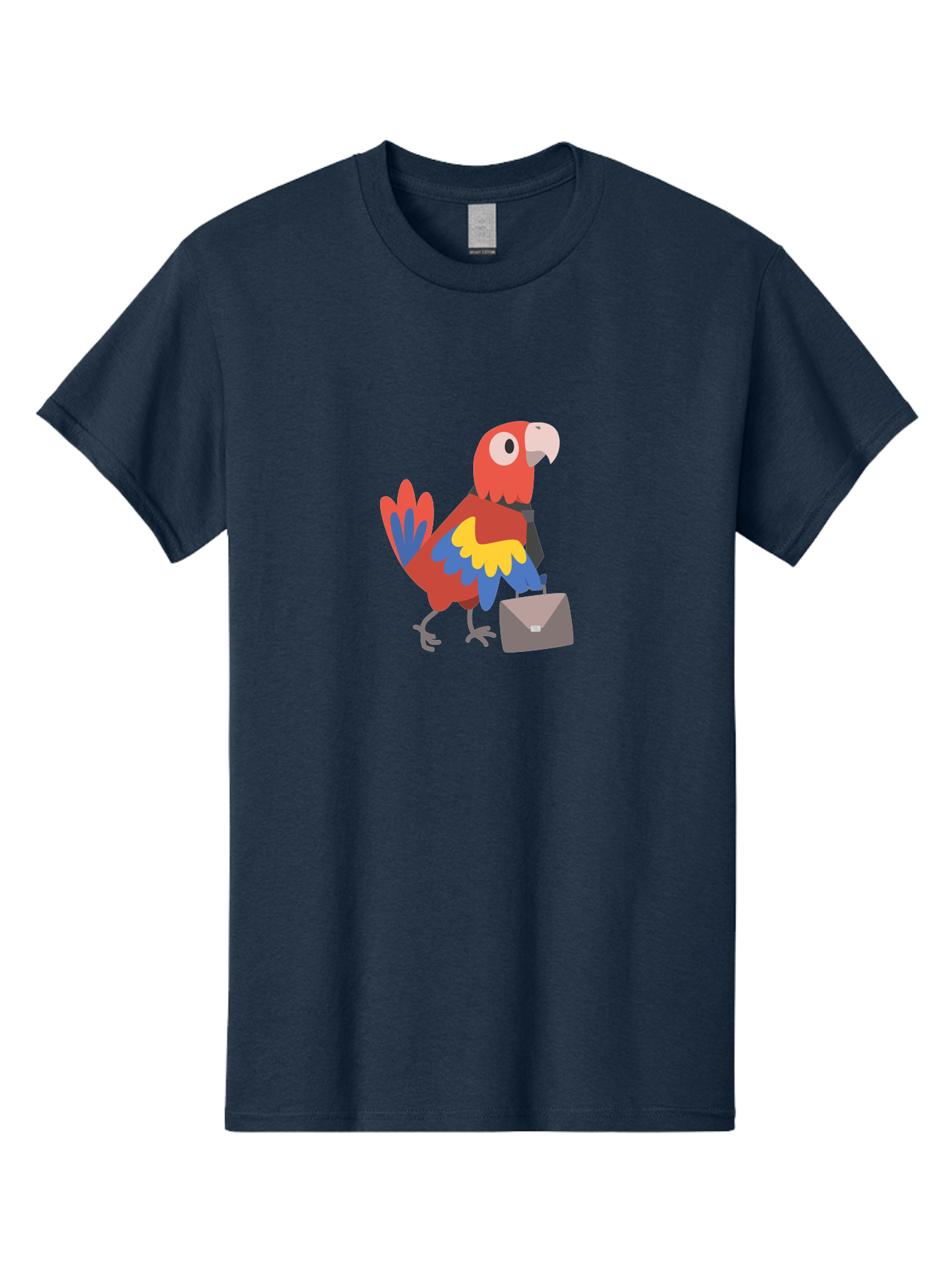 Macaw-Mail Men'S Graphic Tee, 100% Cotton, Comfortable Casual Summer Wear, Machine Washable, Colorful Parrot, Vibrant Plumage, Cartoon-Style, Mail Delivery, Parrot With Envelope, Tropical Bird, Illustration, Letter Delivery Aab839