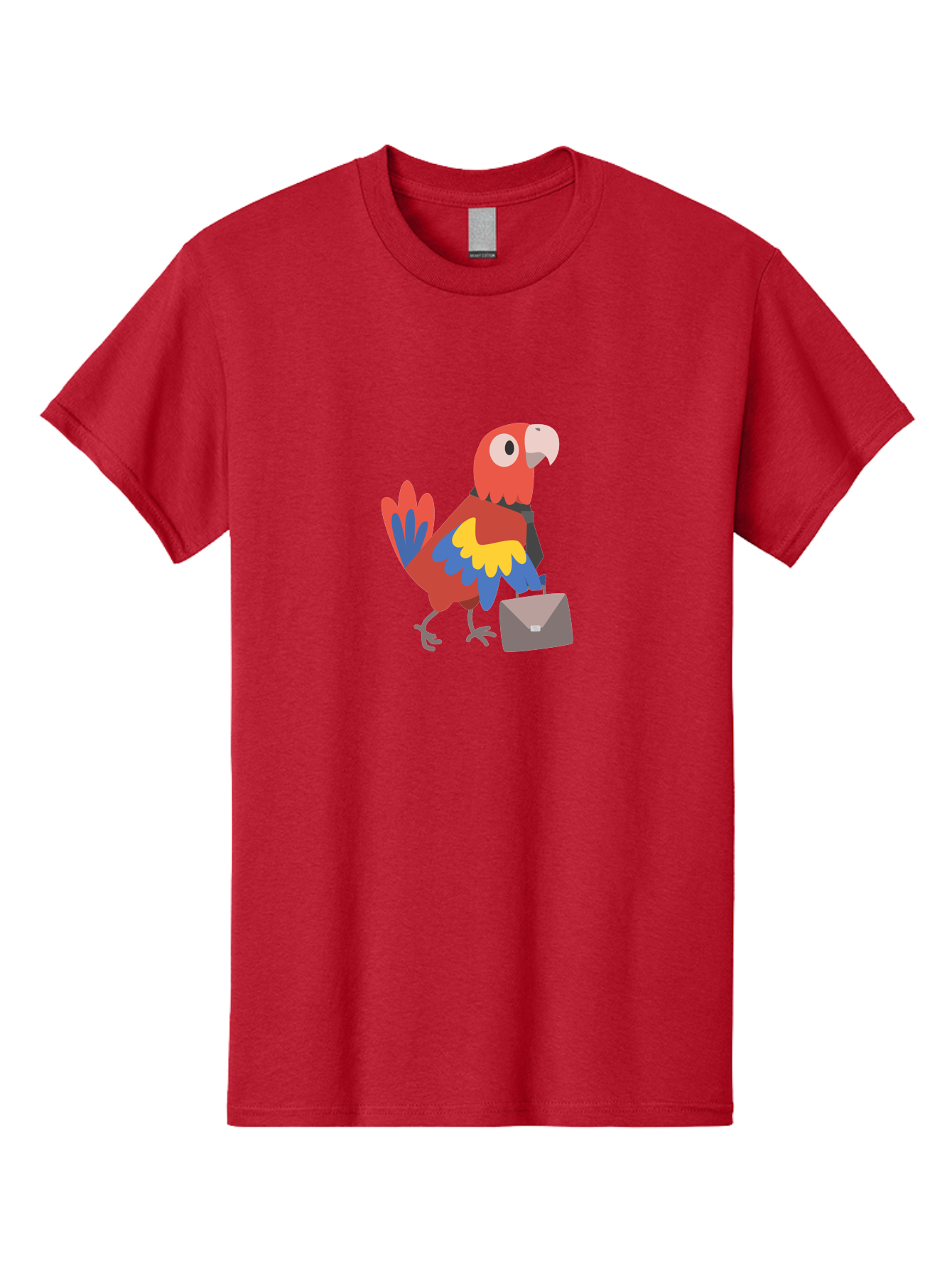 Macaw-Mail Men'S Graphic Tee, 100% Cotton, Comfortable Casual Summer Wear, Machine Washable, Colorful Parrot, Vibrant Plumage, Cartoon-Style, Mail Delivery, Parrot With Envelope, Tropical Bird, Illustration, Letter Delivery Aab839