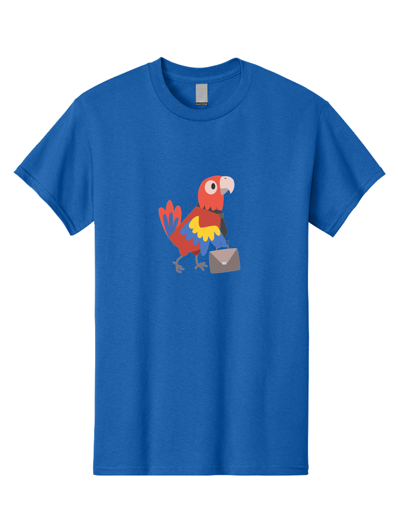 Macaw-Mail Men'S Graphic Tee, 100% Cotton, Comfortable Casual Summer Wear, Machine Washable, Colorful Parrot, Vibrant Plumage, Cartoon-Style, Mail Delivery, Parrot With Envelope, Tropical Bird, Illustration, Letter Delivery Aab839