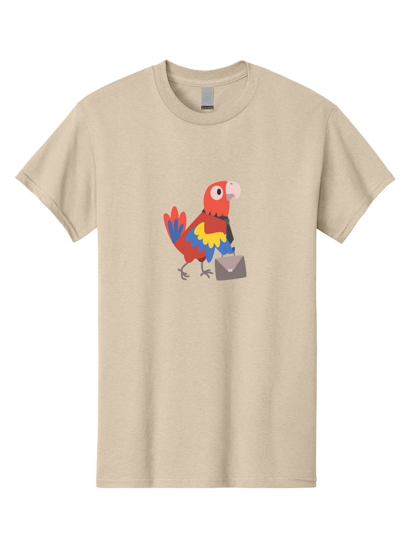 Macaw-Mail Men'S Graphic Tee, 100% Cotton, Comfortable Casual Summer Wear, Machine Washable, Colorful Parrot, Vibrant Plumage, Cartoon-Style, Mail Delivery, Parrot With Envelope, Tropical Bird, Illustration, Letter Delivery Aab839