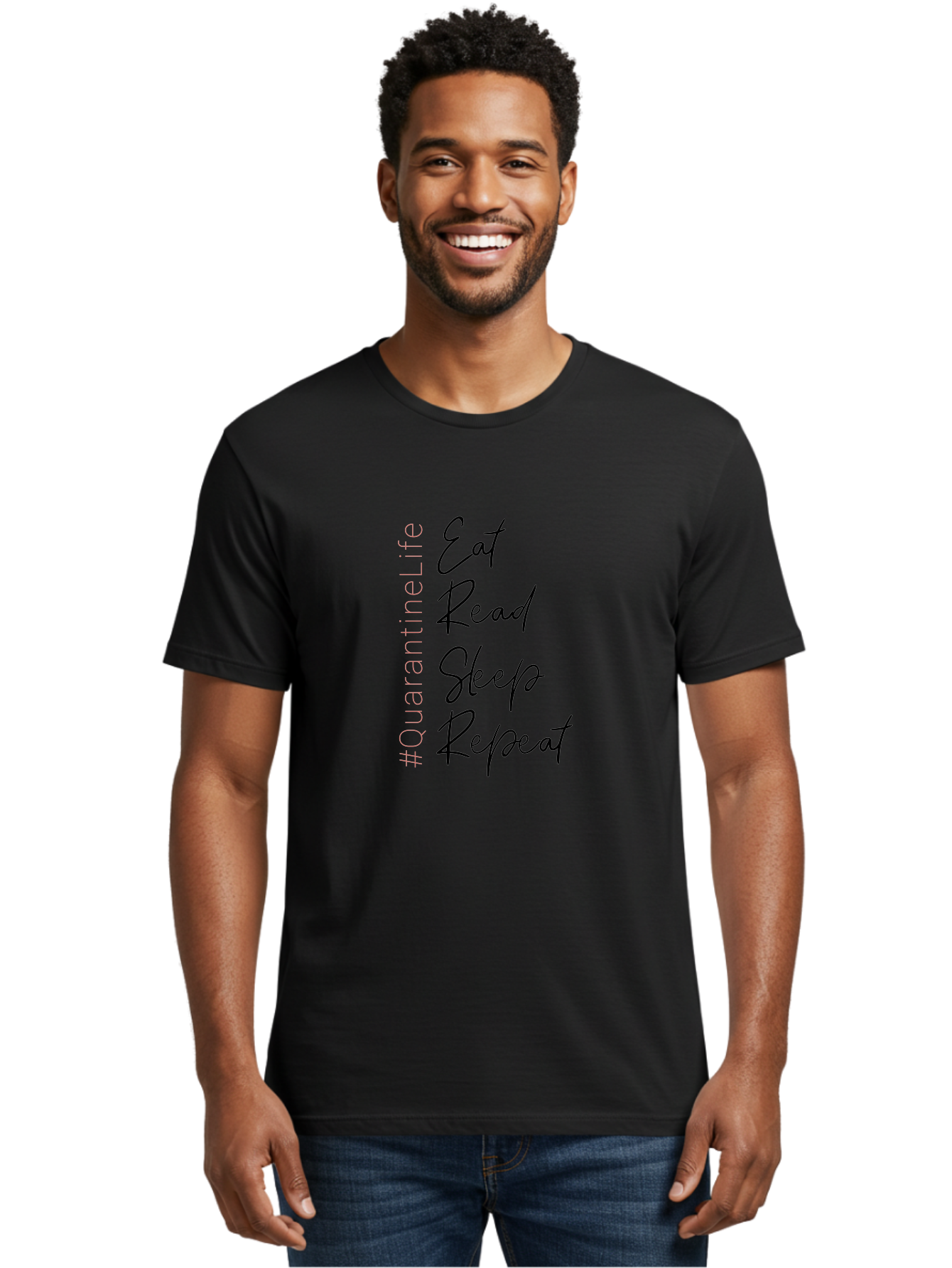 Eat-Read-Sleep-Repeat Men'S Graphic Tee, 100% Cotton, Comfortable Casual Summer Wear, Machine Washable, Book Lovers, Reading Quotes, Eat Read Sleep Repeat, Inspirational Quotes, Bookworms, Reading Habits, Book Quotes, Literature Lovers, Aab902