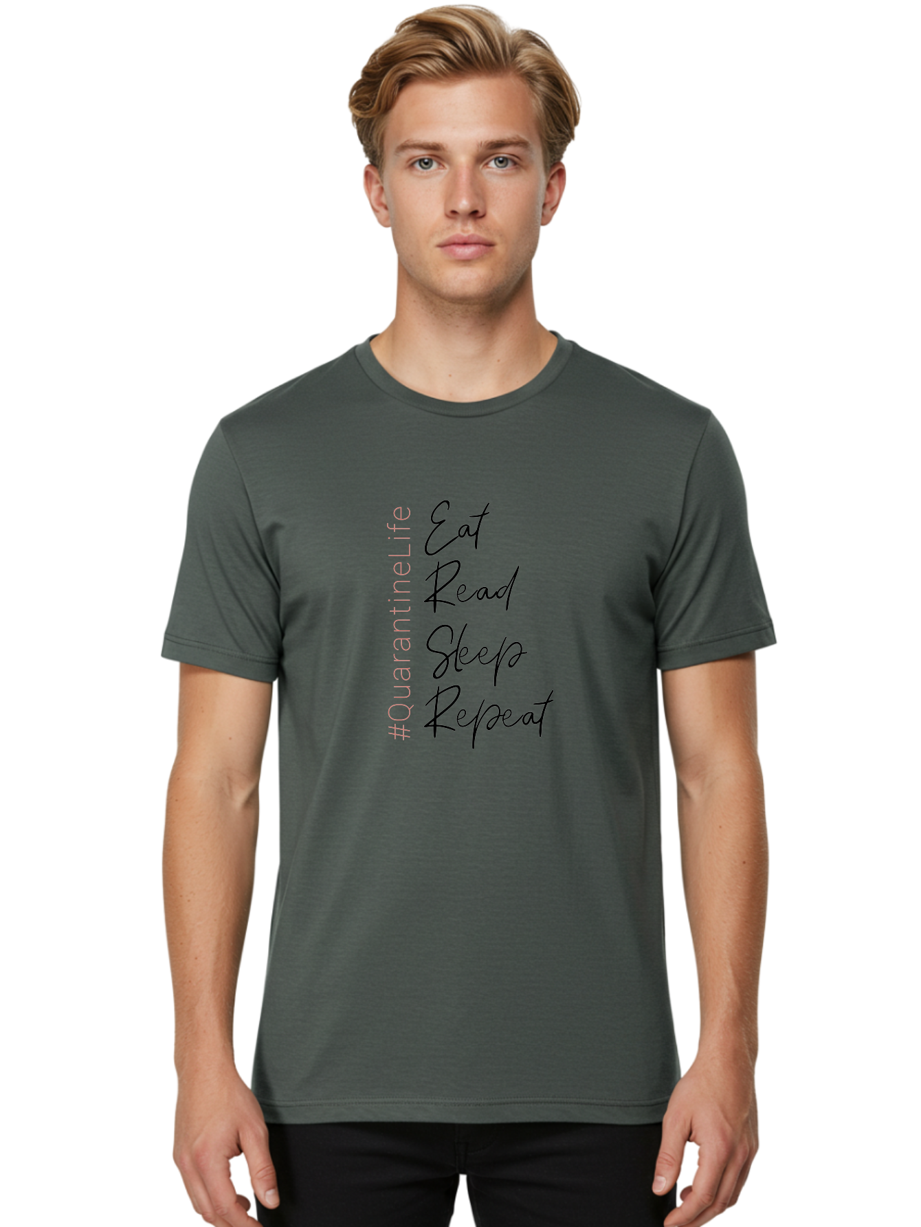 Eat-Read-Sleep-Repeat Men'S Graphic Tee, 100% Cotton, Comfortable Casual Summer Wear, Machine Washable, Book Lovers, Reading Quotes, Eat Read Sleep Repeat, Inspirational Quotes, Bookworms, Reading Habits, Book Quotes, Literature Lovers, Aab902