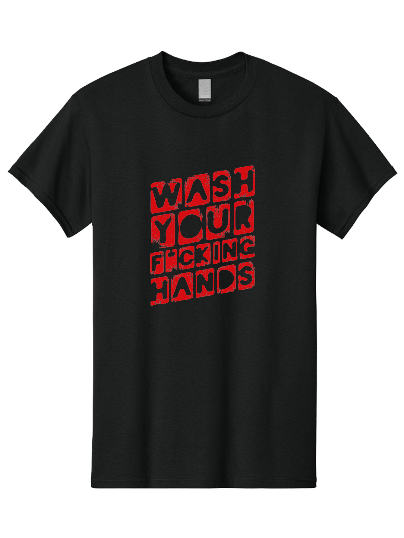Wash-Your-F-King-Hands Men'S Graphic Tee, 100% Cotton, Comfortable Casual Summer Wear, Machine Washable, Hand Hygiene, Washing Hands, Health Awareness, Hygiene Reminder, Public Health Message, Cleanliness Is Key, Germs Be Gone, Stay Healthy Aab923