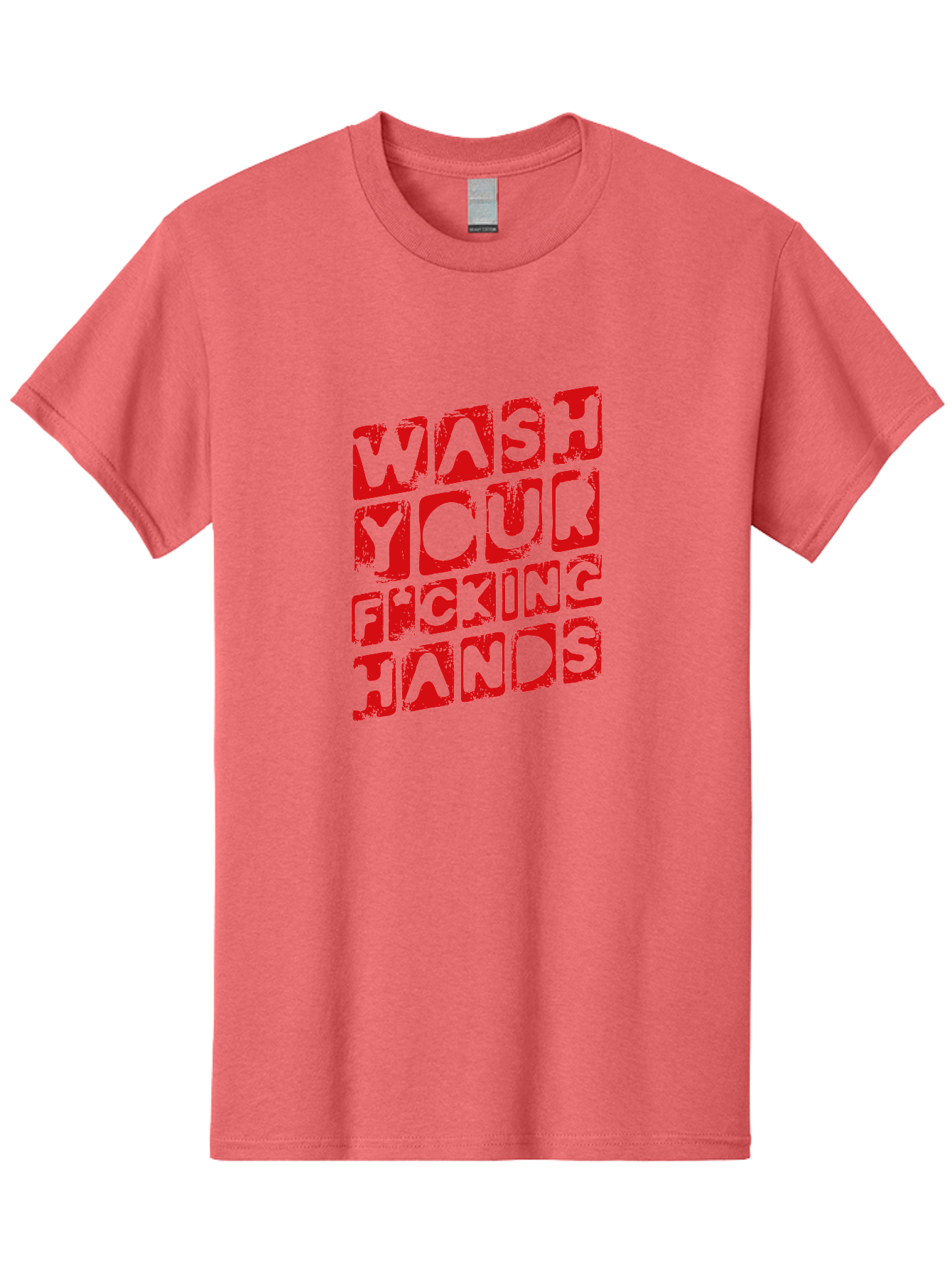 Wash-Your-F-King-Hands Men'S Graphic Tee, 100% Cotton, Comfortable Casual Summer Wear, Machine Washable, Hand Hygiene, Washing Hands, Health Awareness, Hygiene Reminder, Public Health Message, Cleanliness Is Key, Germs Be Gone, Stay Healthy Aab923