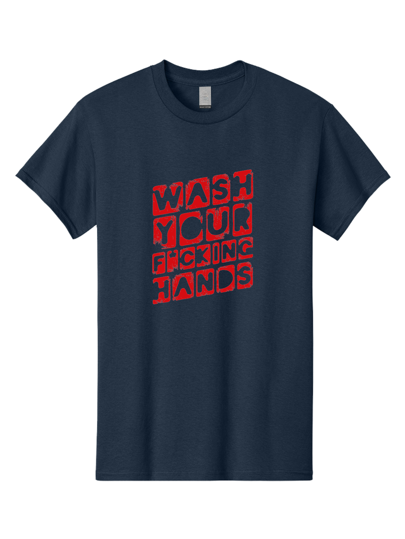 Wash-Your-F-King-Hands Men'S Graphic Tee, 100% Cotton, Comfortable Casual Summer Wear, Machine Washable, Hand Hygiene, Washing Hands, Health Awareness, Hygiene Reminder, Public Health Message, Cleanliness Is Key, Germs Be Gone, Stay Healthy Aab923
