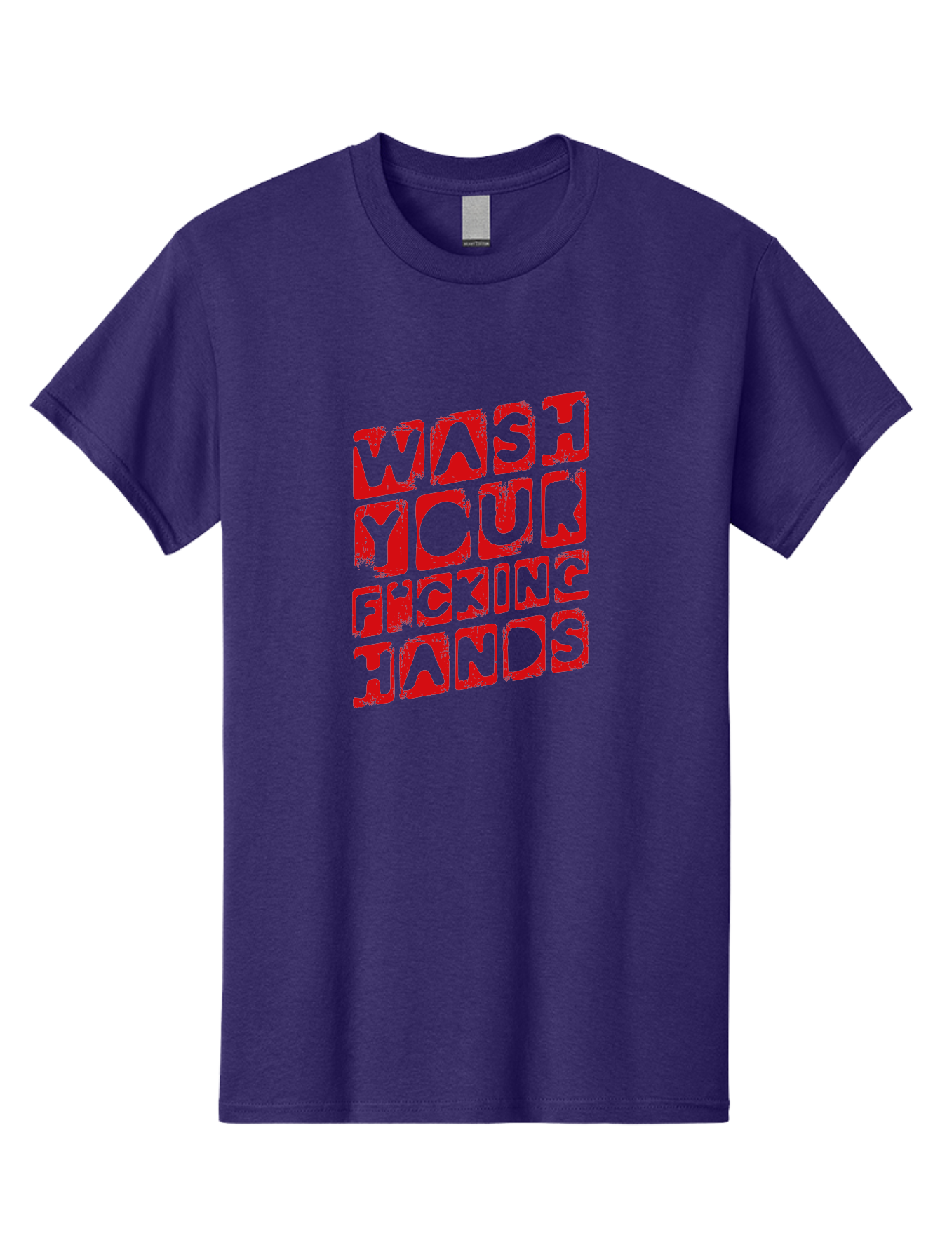 Wash-Your-F-King-Hands Men'S Graphic Tee, 100% Cotton, Comfortable Casual Summer Wear, Machine Washable, Hand Hygiene, Washing Hands, Health Awareness, Hygiene Reminder, Public Health Message, Cleanliness Is Key, Germs Be Gone, Stay Healthy Aab923