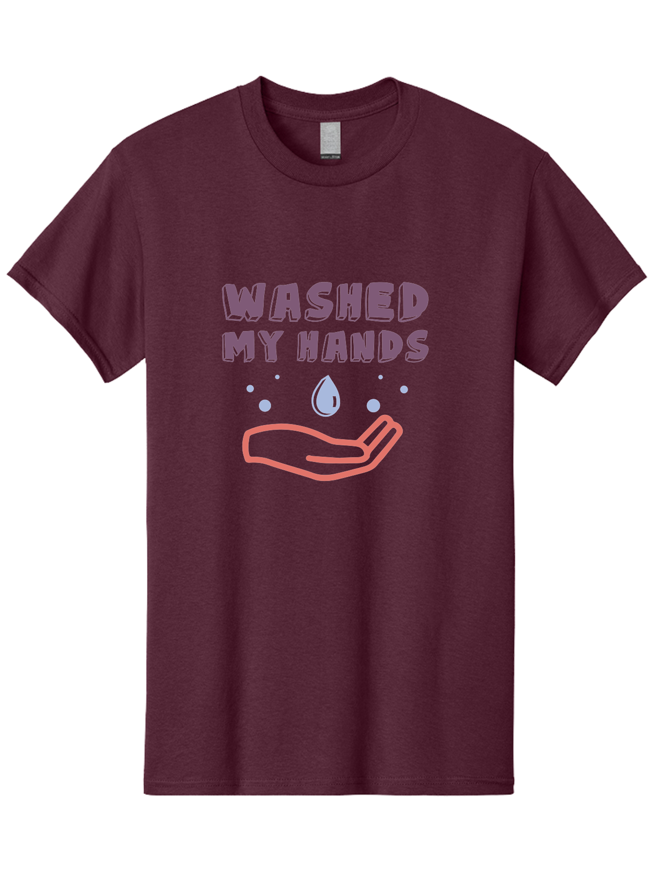 Washed-My-Hands Men'S Graphic Tee, 100% Cotton, Comfortable Casual Summer Wear, Machine Washable, Hand Hygiene, Cleanliness, Wash Hands, Hand Washing, Soap And Water, Clean Hands, Health And Wellness, Hygiene Practices Aab924