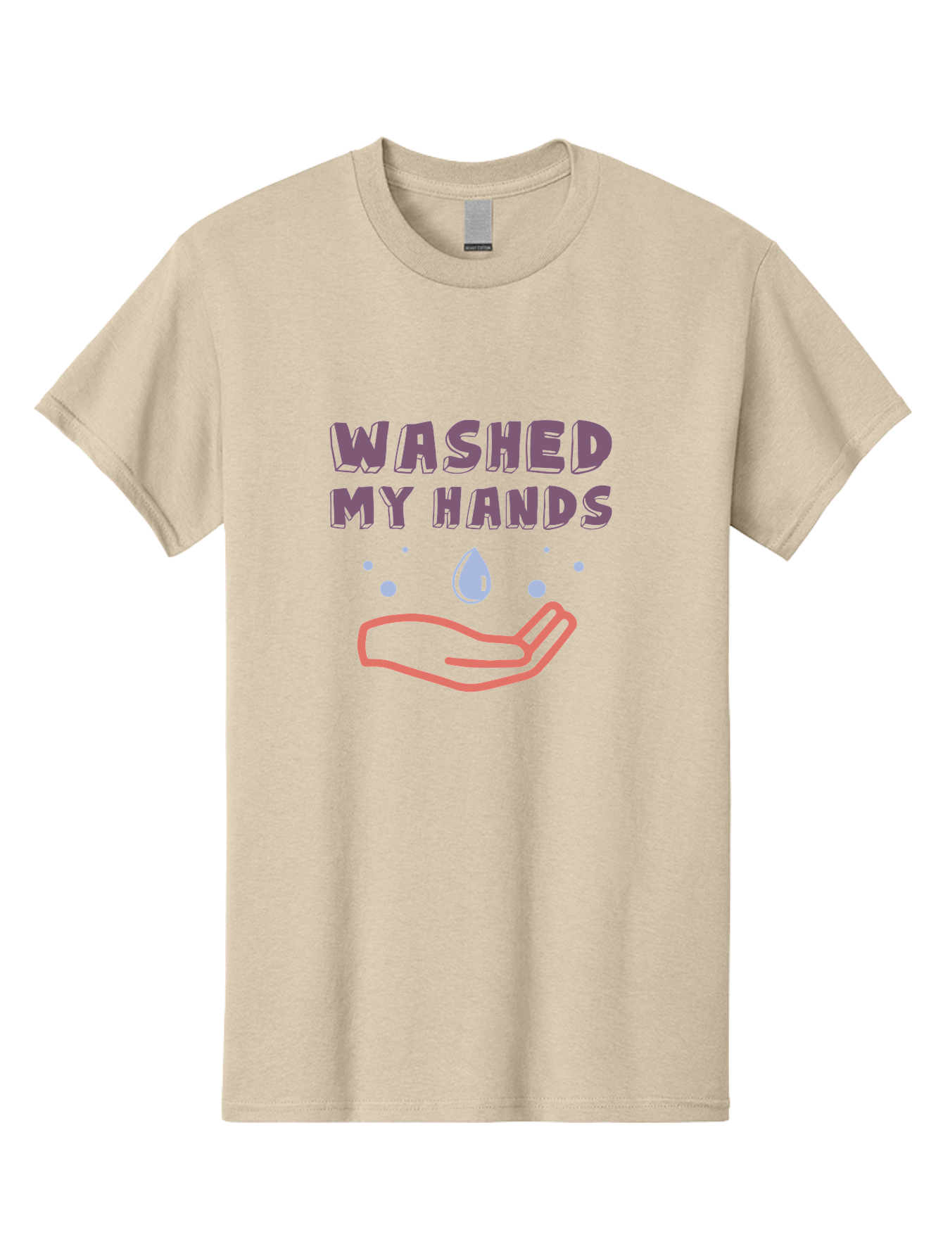 Washed-My-Hands Men'S Graphic Tee, 100% Cotton, Comfortable Casual Summer Wear, Machine Washable, Hand Hygiene, Cleanliness, Wash Hands, Hand Washing, Soap And Water, Clean Hands, Health And Wellness, Hygiene Practices Aab924
