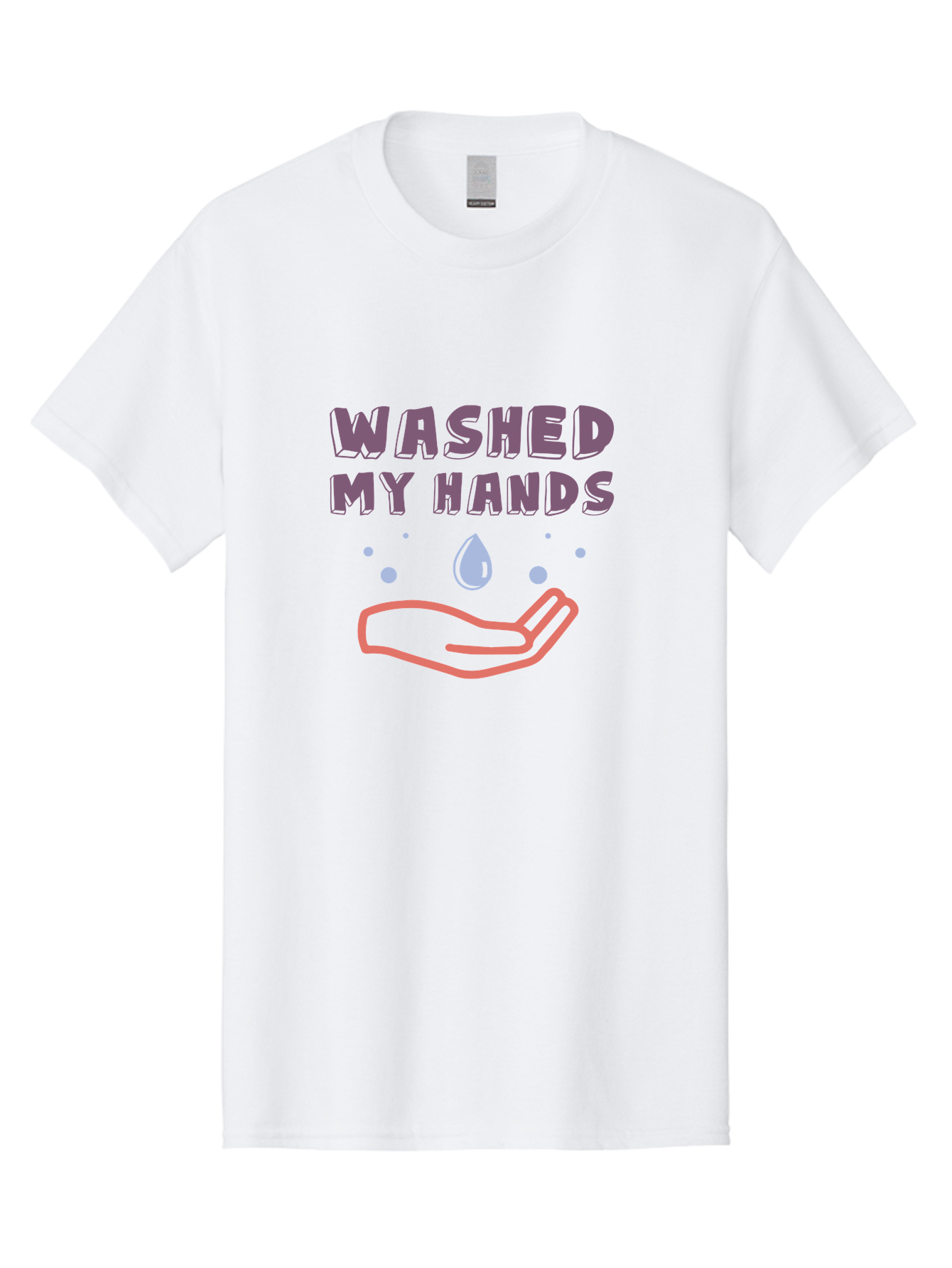 Washed-My-Hands Men'S Graphic Tee, 100% Cotton, Comfortable Casual Summer Wear, Machine Washable, Hand Hygiene, Cleanliness, Wash Hands, Hand Washing, Soap And Water, Clean Hands, Health And Wellness, Hygiene Practices Aab924