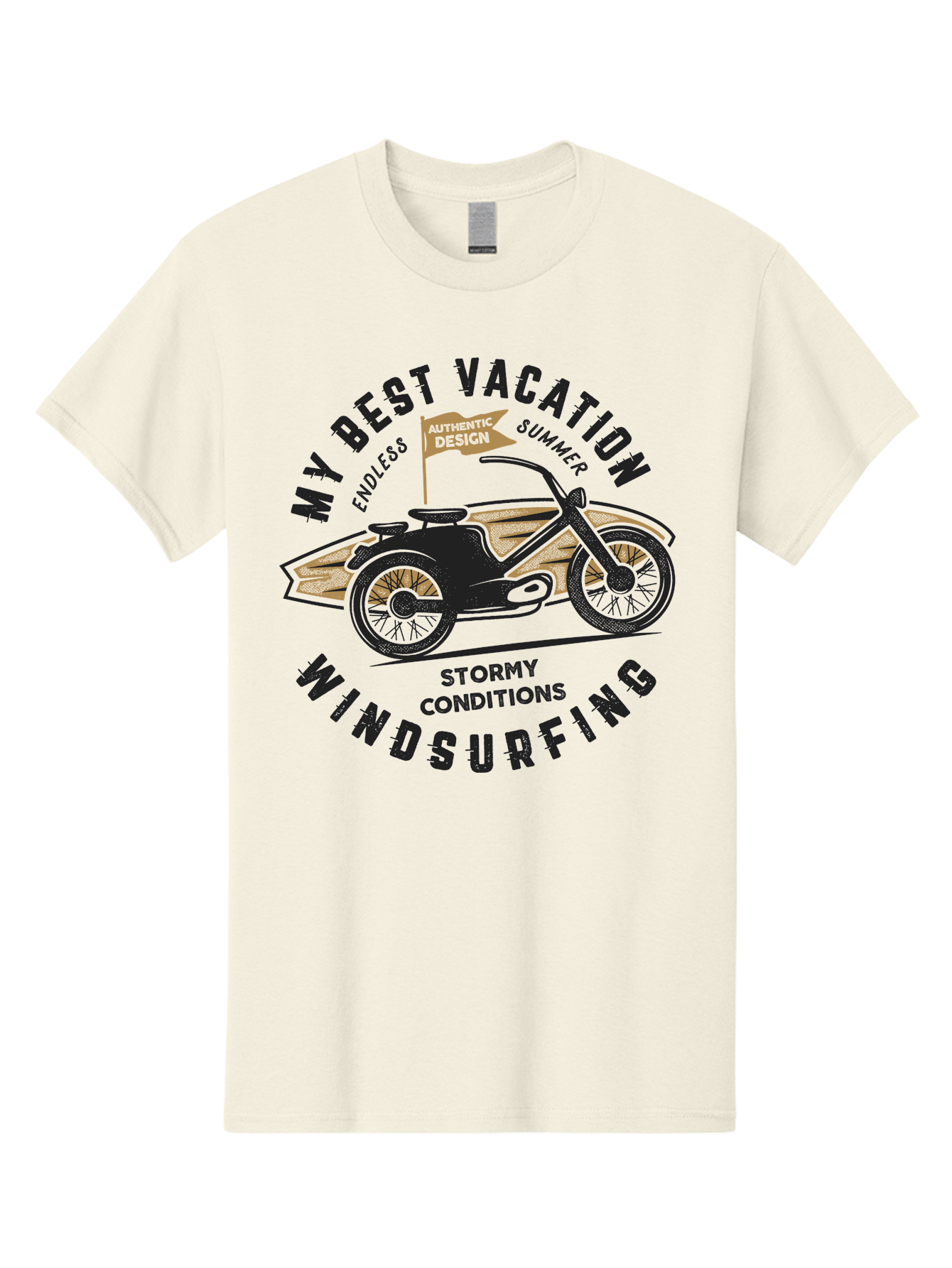 My-Best-Vacation-Windsurfing-1 Men'S Graphic Tee, 100% Cotton, Comfortable Casual Summer Wear, Machine Washable, Motorcycle Windsurfing, Summer Vacation, Stormy Conditions, Endless Summer, Coastal Adventures, Extreme Sports, Aab943